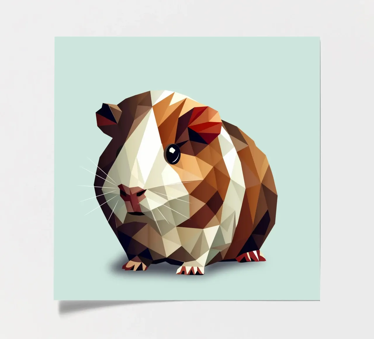 charmantes Meerschweinchen im geometrischen Design Stickerbogen von namosh