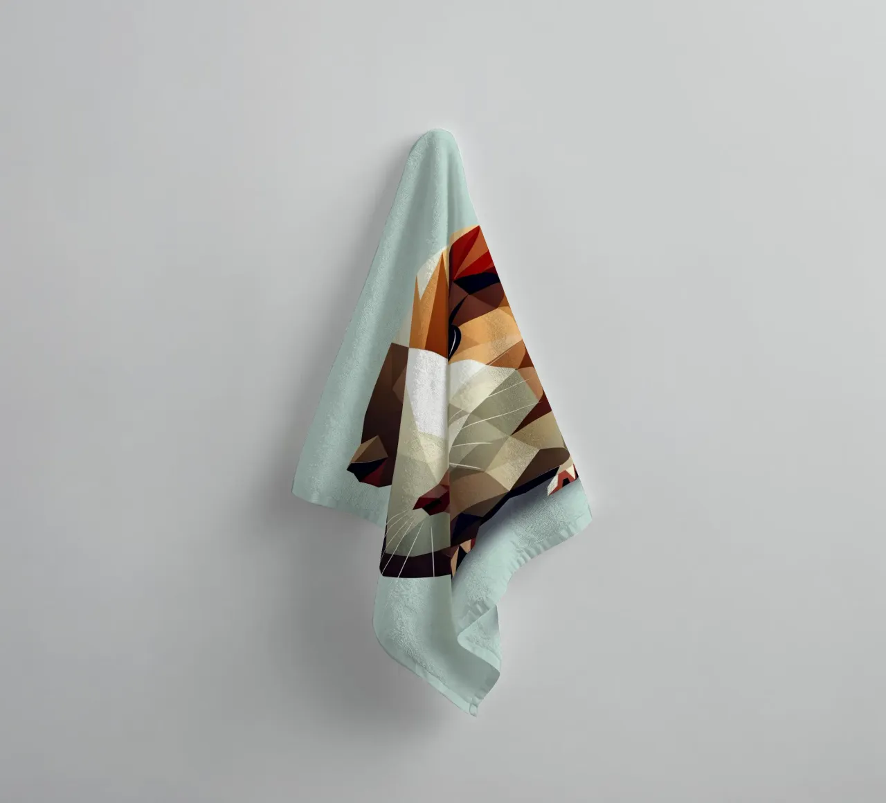 Charming guinea pig in geometric design towel by namosh