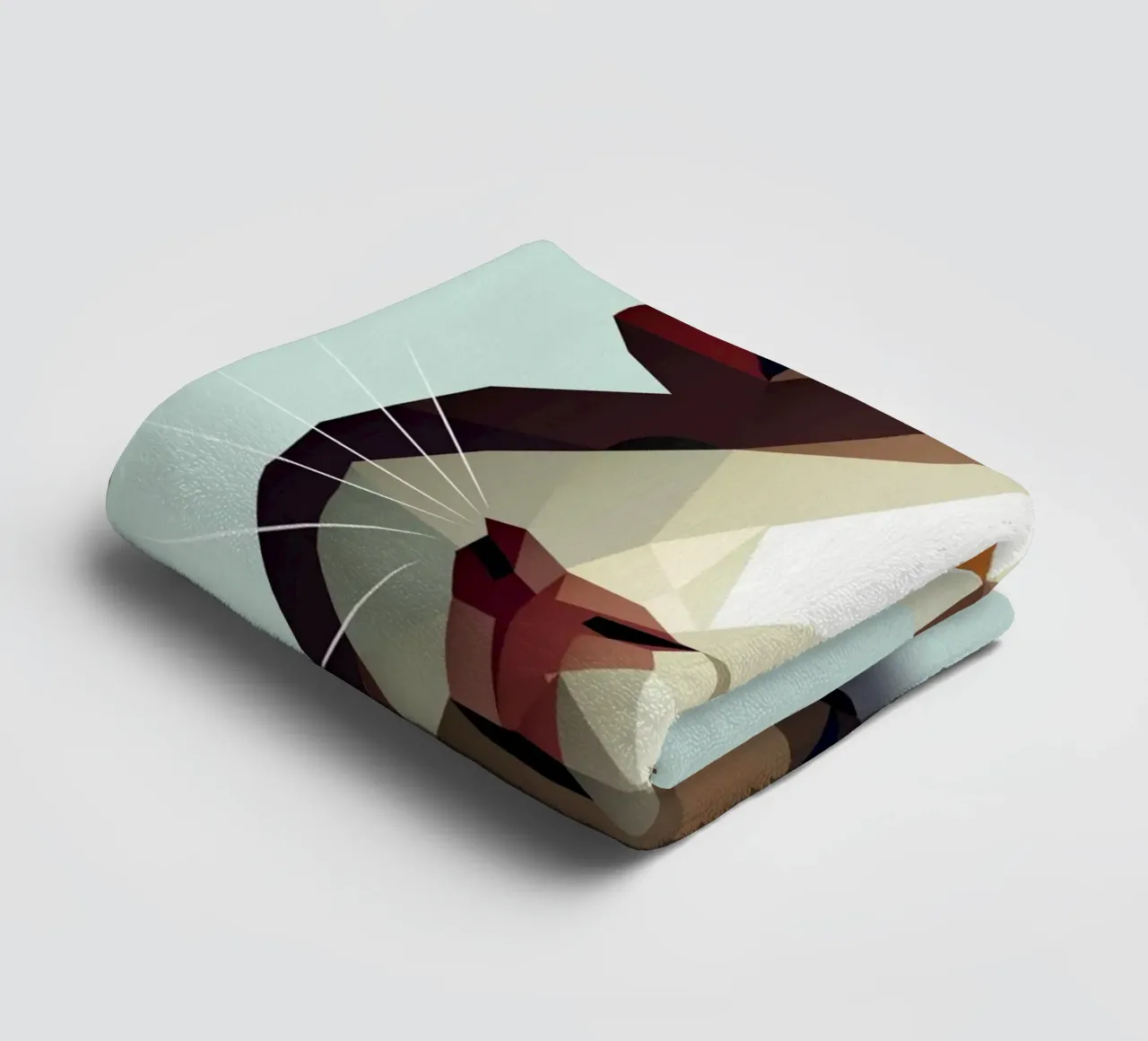 Charming guinea pig in geometric design towel by namosh