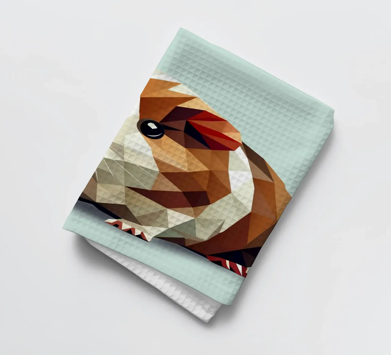 charmantes Meerschweinchen im geometrischen Design Geschirrtuch von namosh