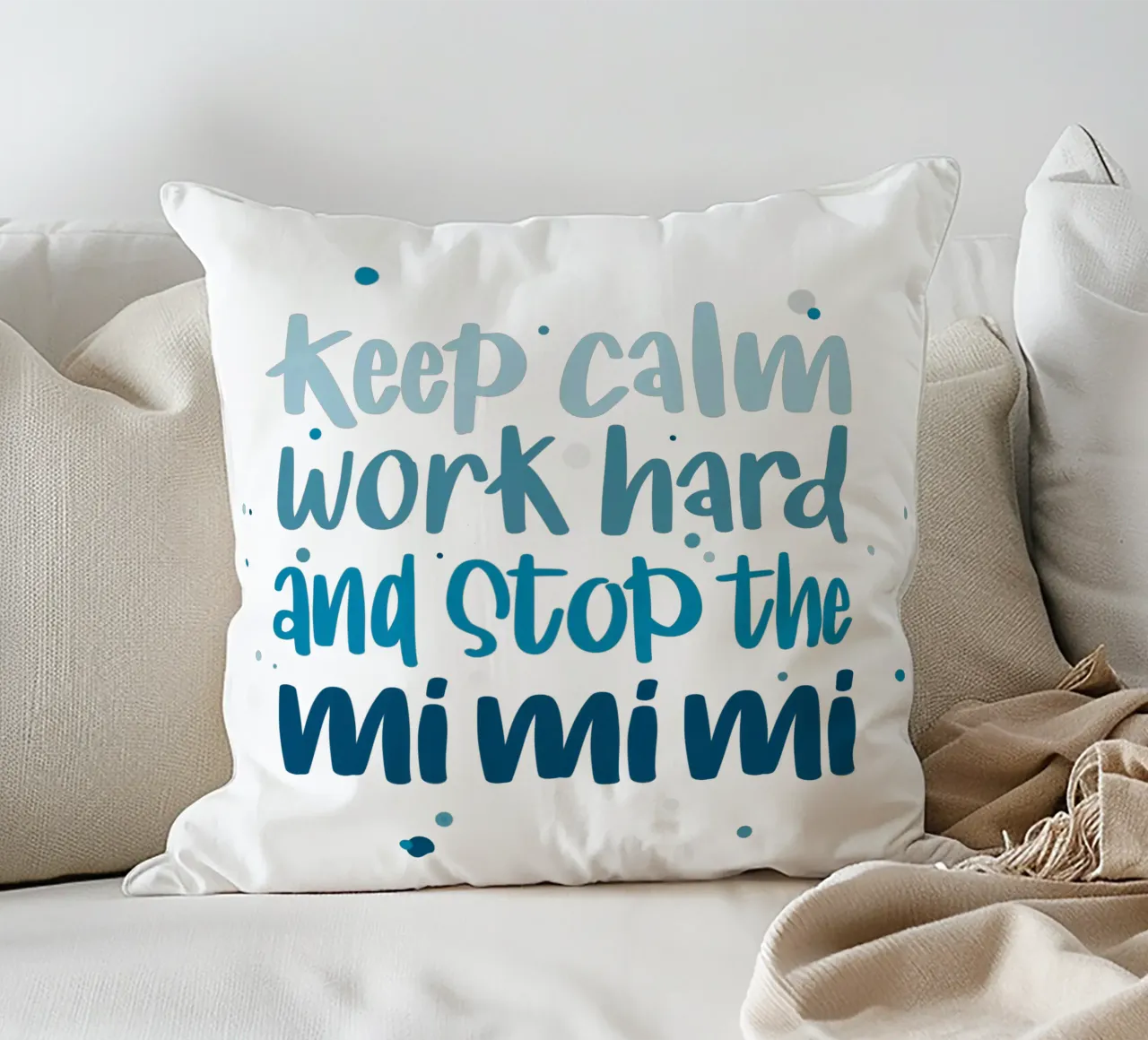 Poster für Chef - Keep calm, work hard and stop the mimimi cuscino da LIMITED EDITION LETTERS