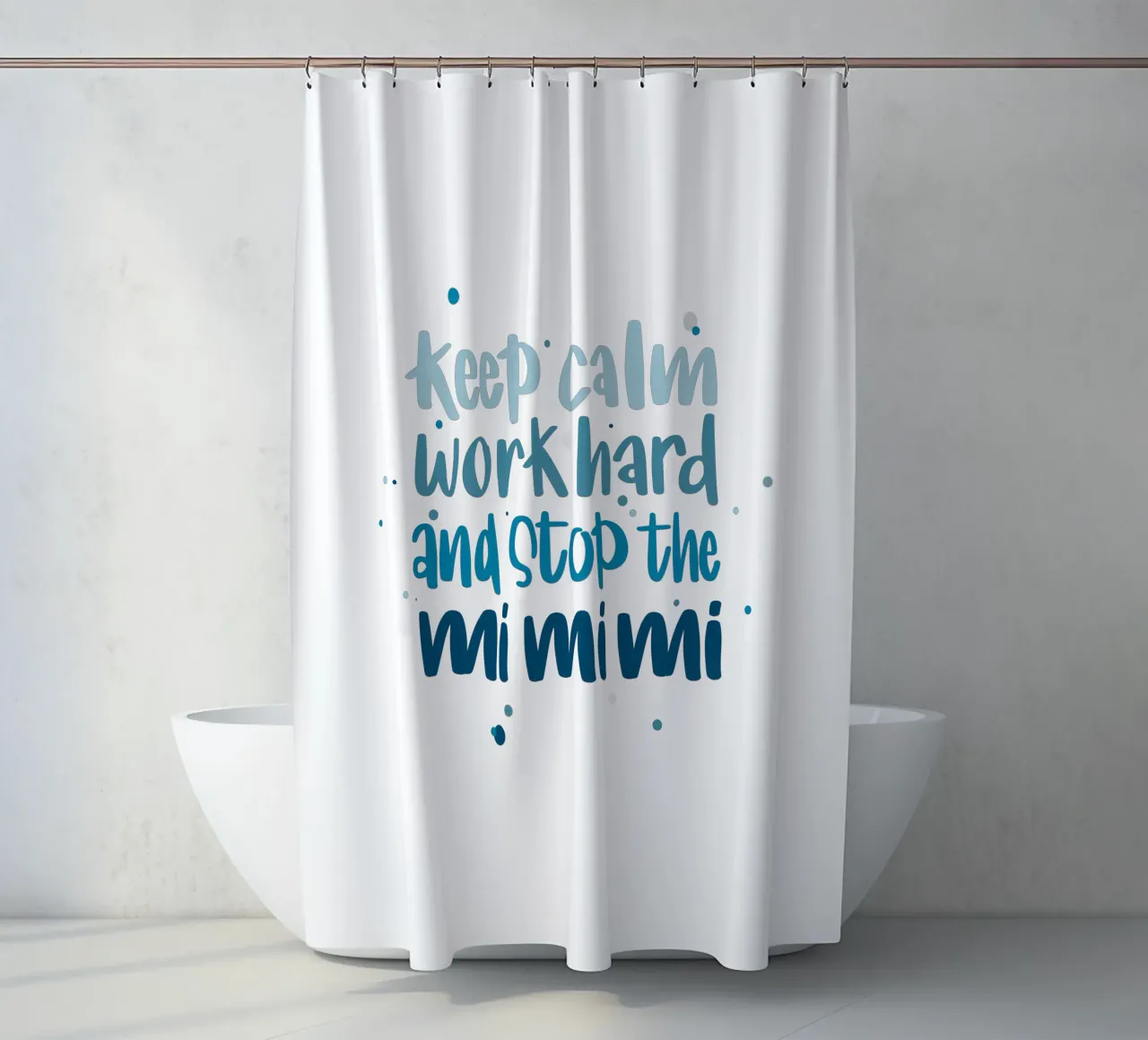 Poster für Chef - Keep calm, work hard and stop the mimimi tenda da doccia da LIMITED EDITION LETTERS
