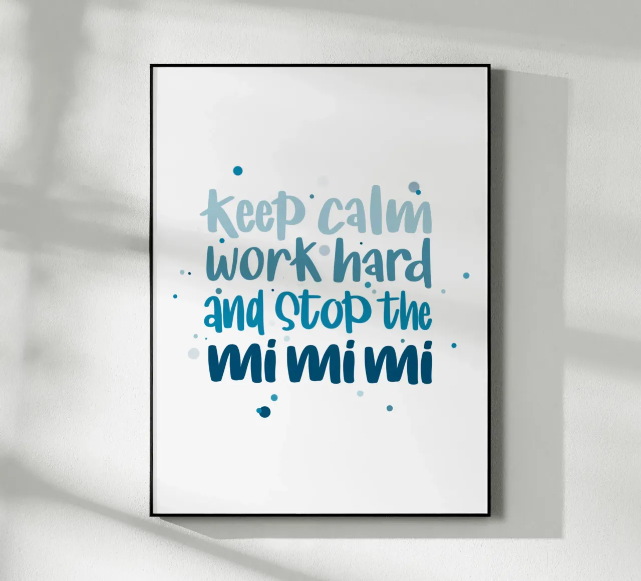 Poster für Chef - Keep calm, work hard and stop the mimimi plexiglass da LIMITED EDITION LETTERS