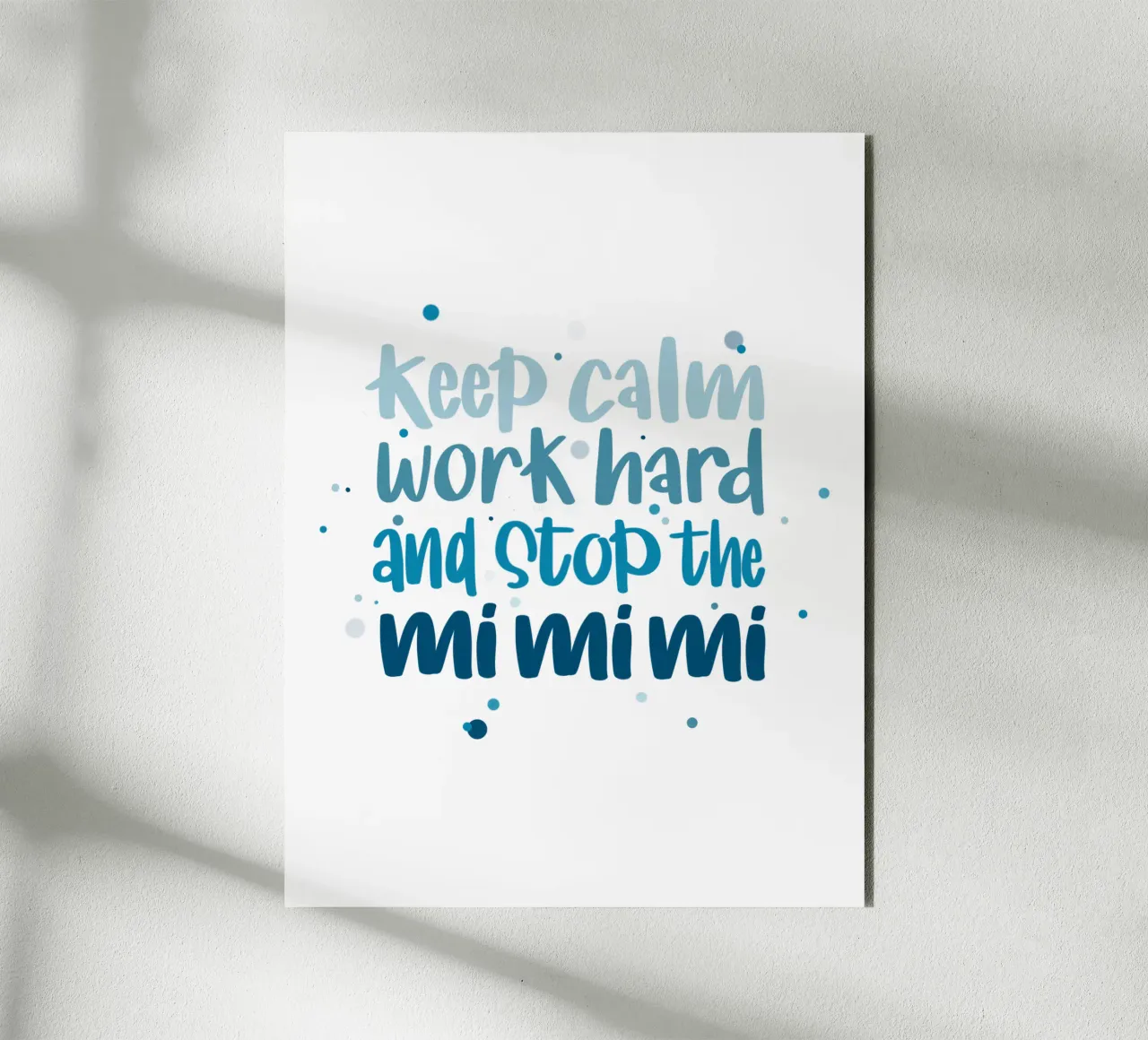 Poster für Chef - Keep calm, work hard and stop the mimimi alluminio dibond da LIMITED EDITION LETTERS