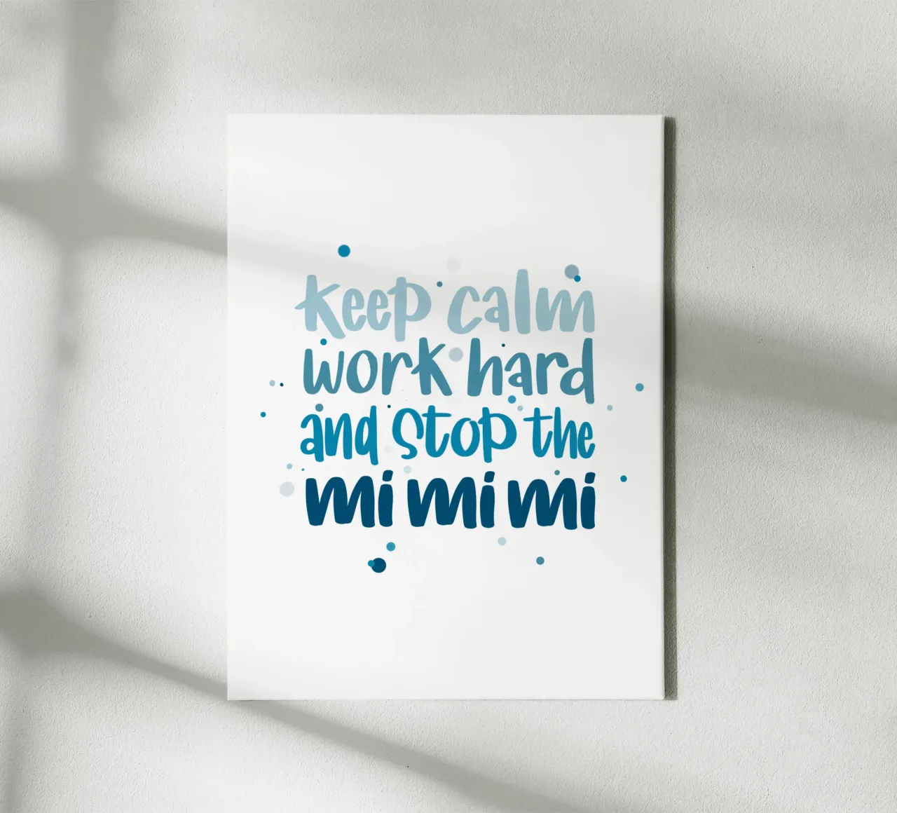 Poster für Chef - Keep calm, work hard and stop the mimimi tela da LIMITED EDITION LETTERS