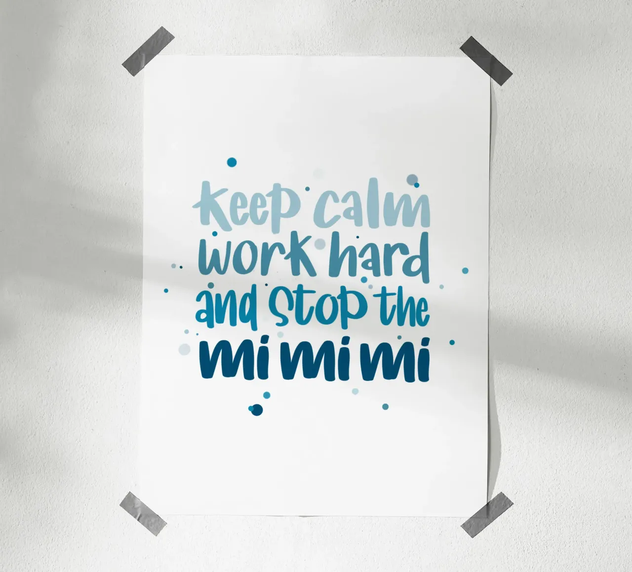 Poster für Chef - Keep calm, work hard and stop the mimimi poster de LIMITED EDITION LETTERS