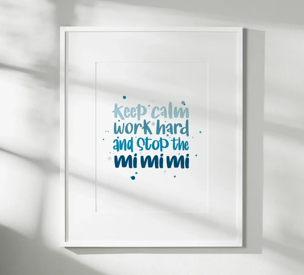 Poster für Chef - Keep calm, work hard and stop the mimimi poster de LIMITED EDITION LETTERS