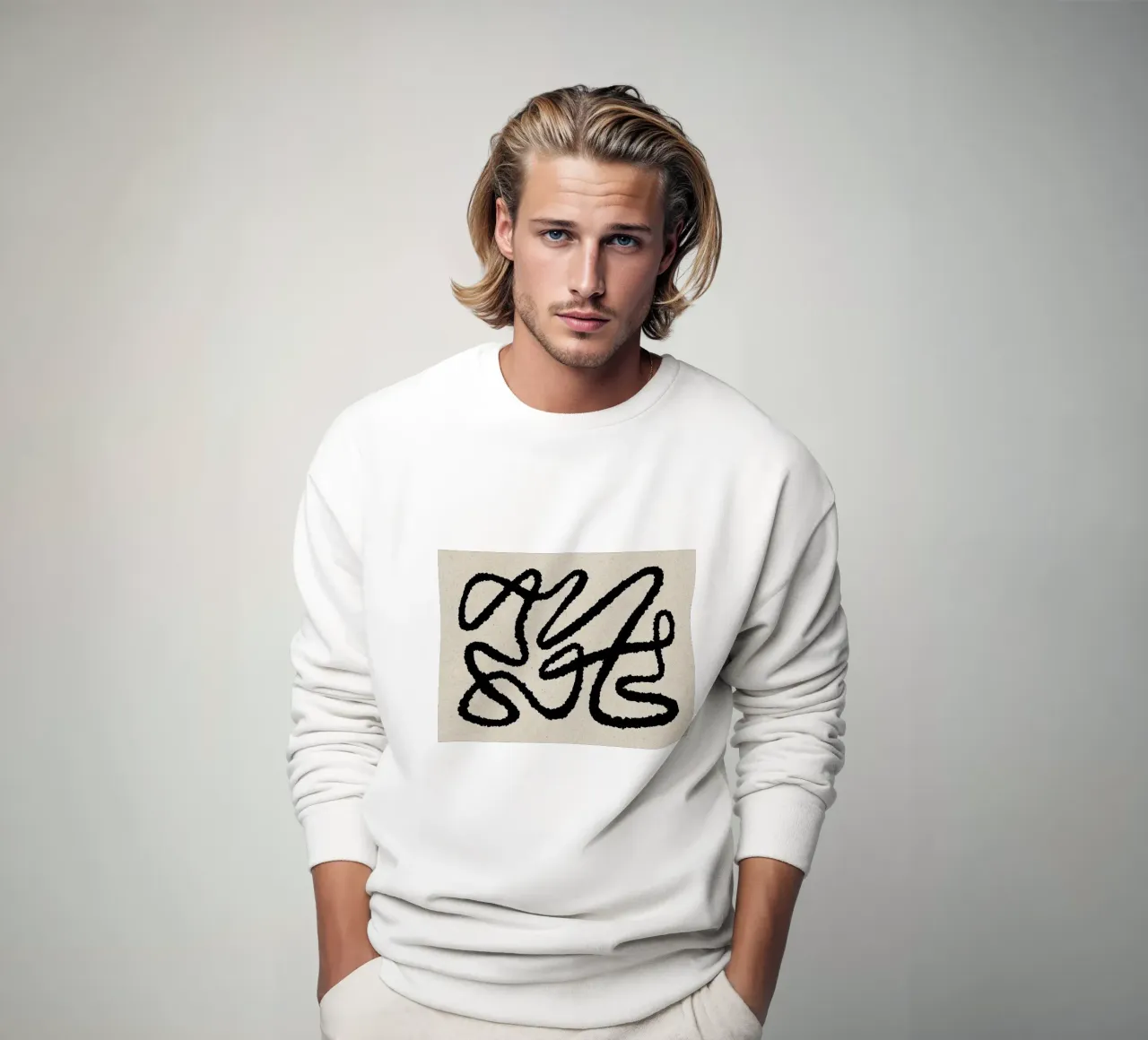 Line Art Abstracto 1 sudadera de MoonlightPrint