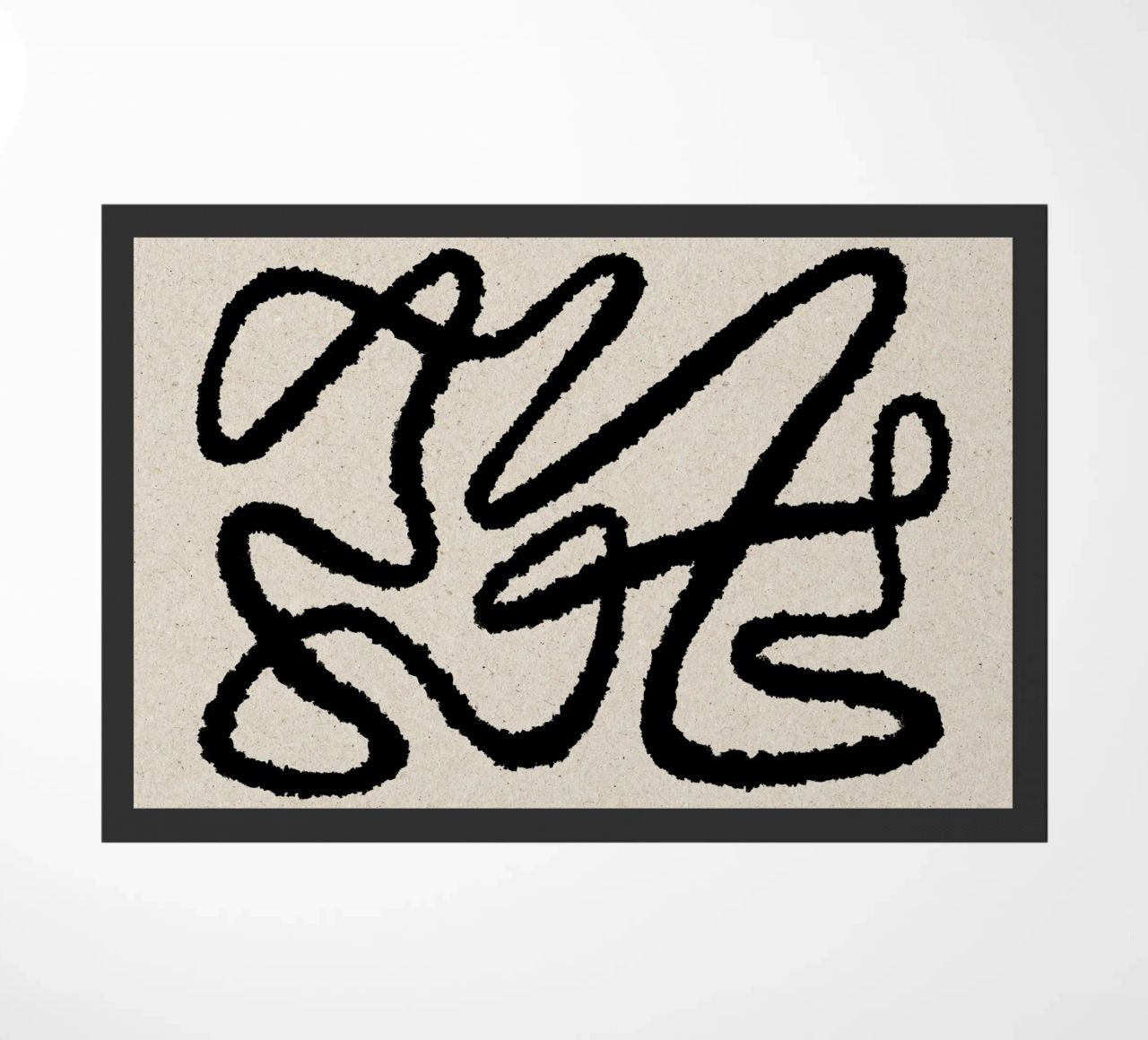 Line Art Abstract 1 doormat by MoonlightPrint