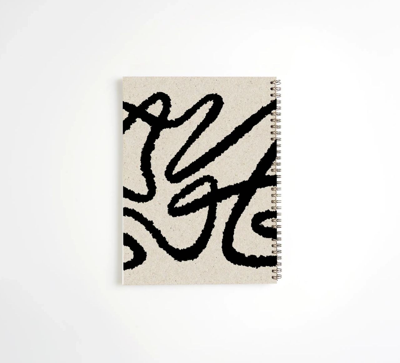 Line Art Abstract 1 spiral notebook by MoonlightPrint