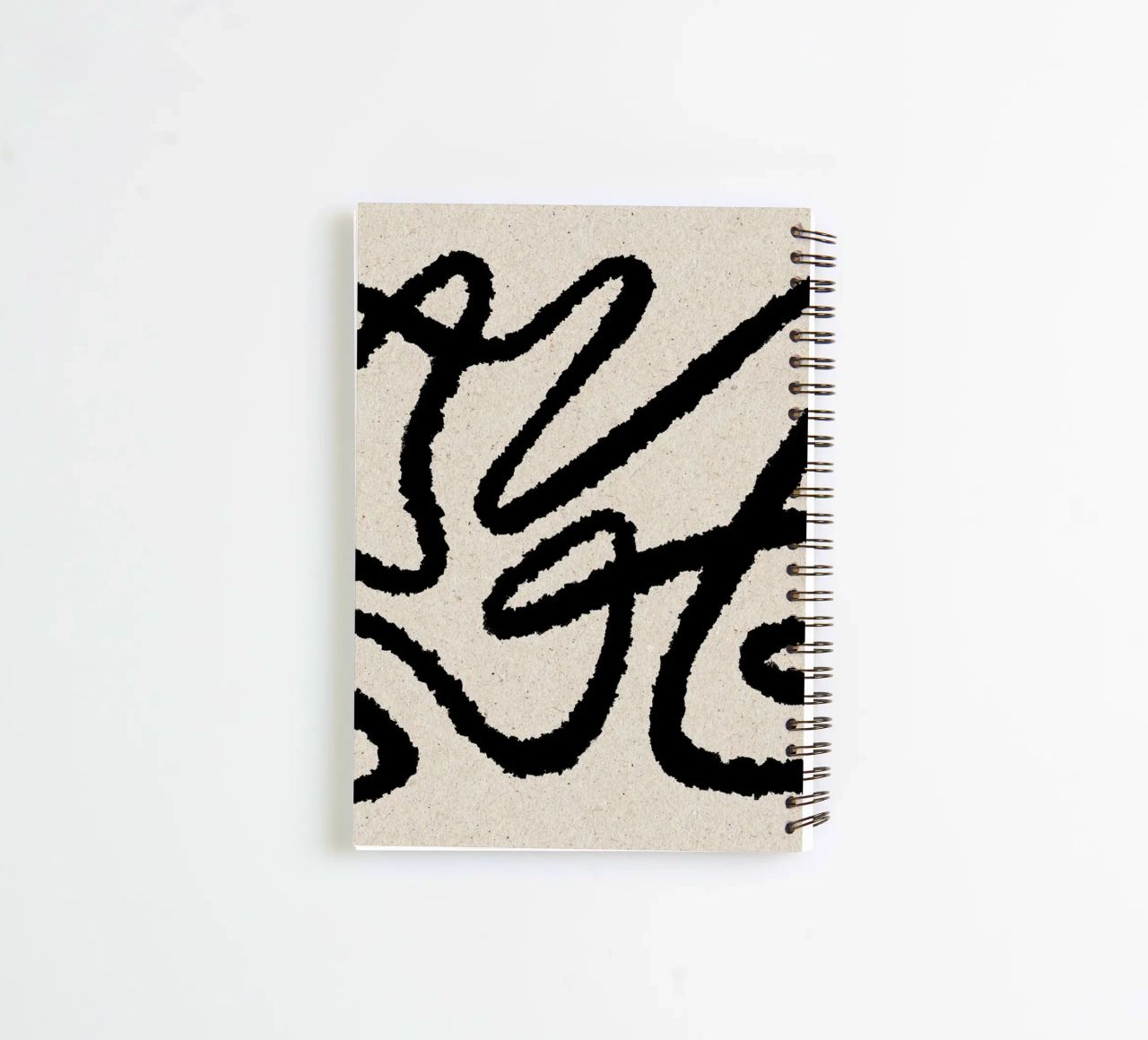 Line Art Abstract 1 spiral notebook by MoonlightPrint