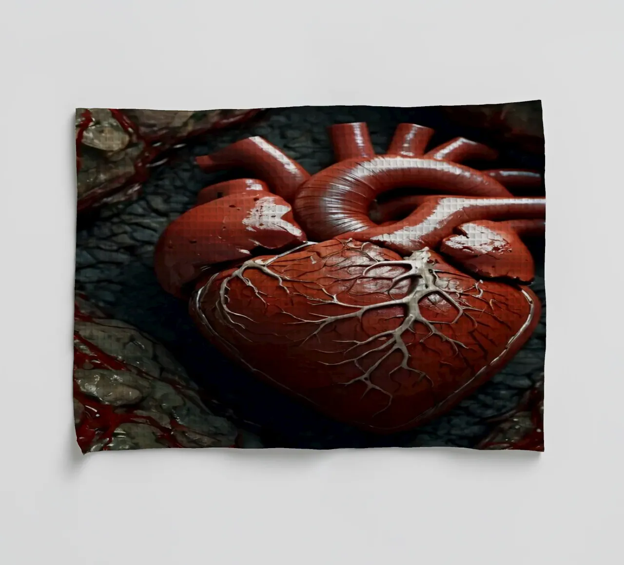 Un cuore realistico emerge dalla terra spaccata canovaccio da cucina da DesignDoodle