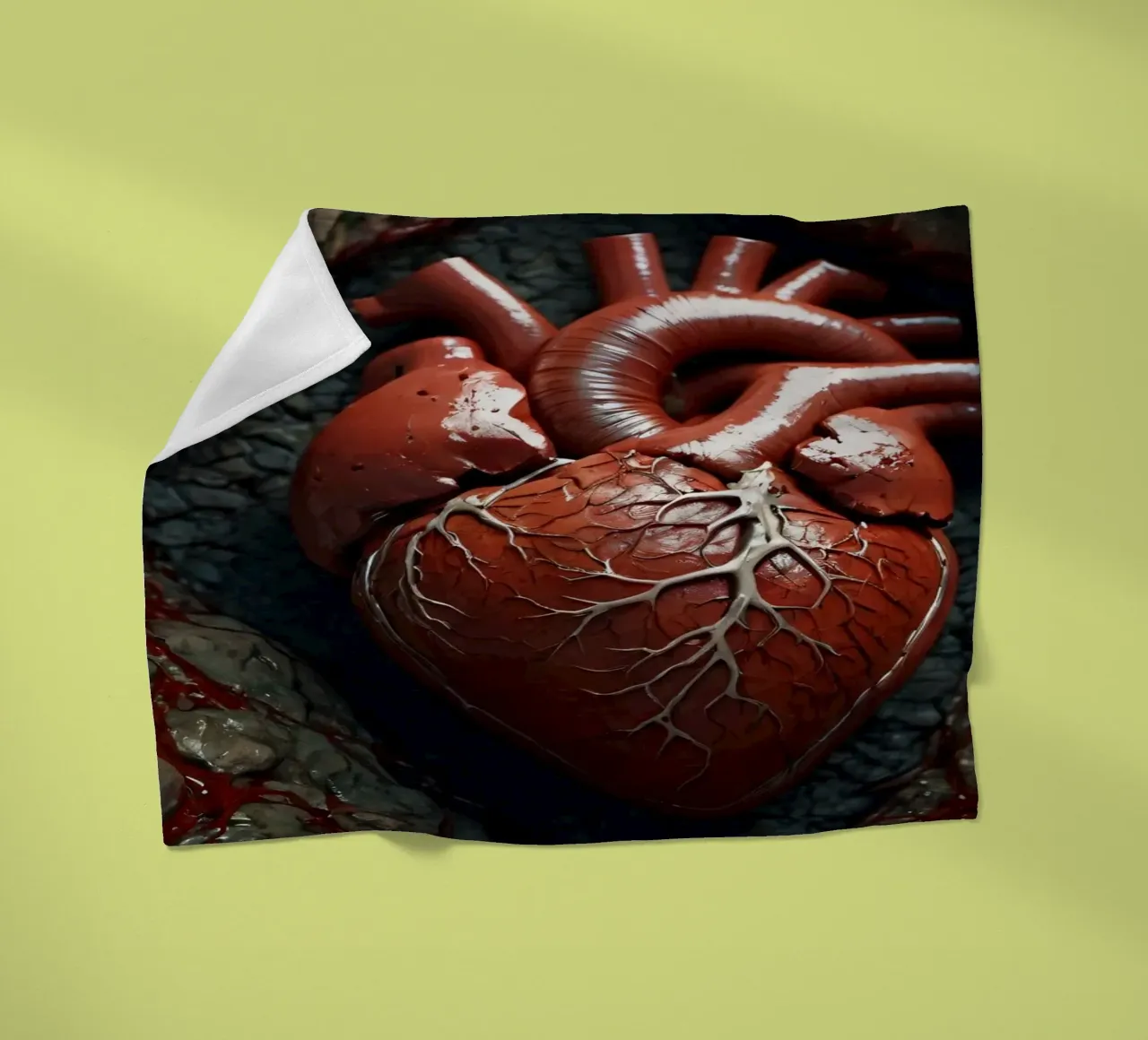 Un cuore realistico emerge dalla terra spaccata coperta in pile da DesignDoodle