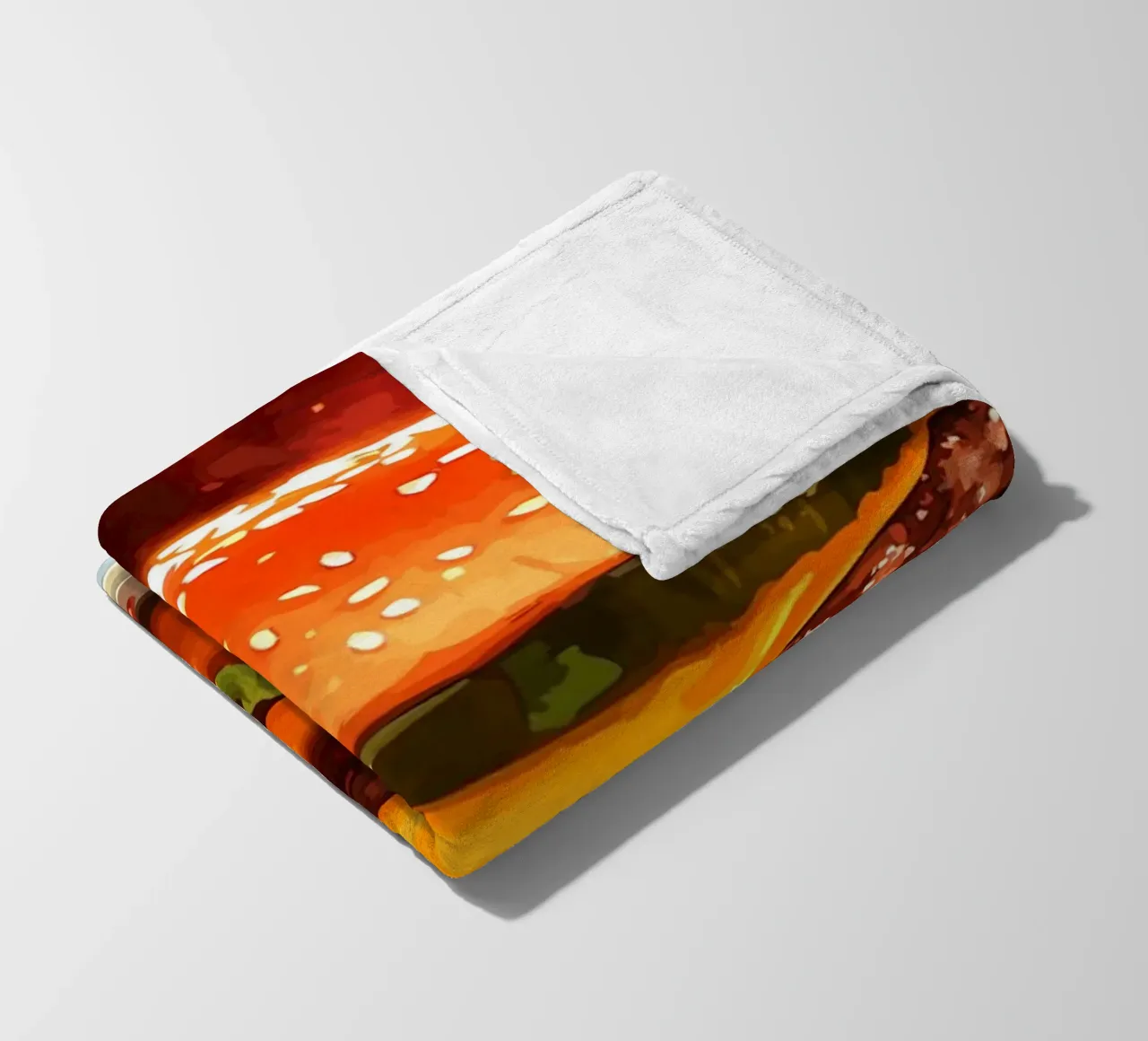 Succoso cheeseburger con doppio patty coperta in pile da pixelbull - medieval art and more