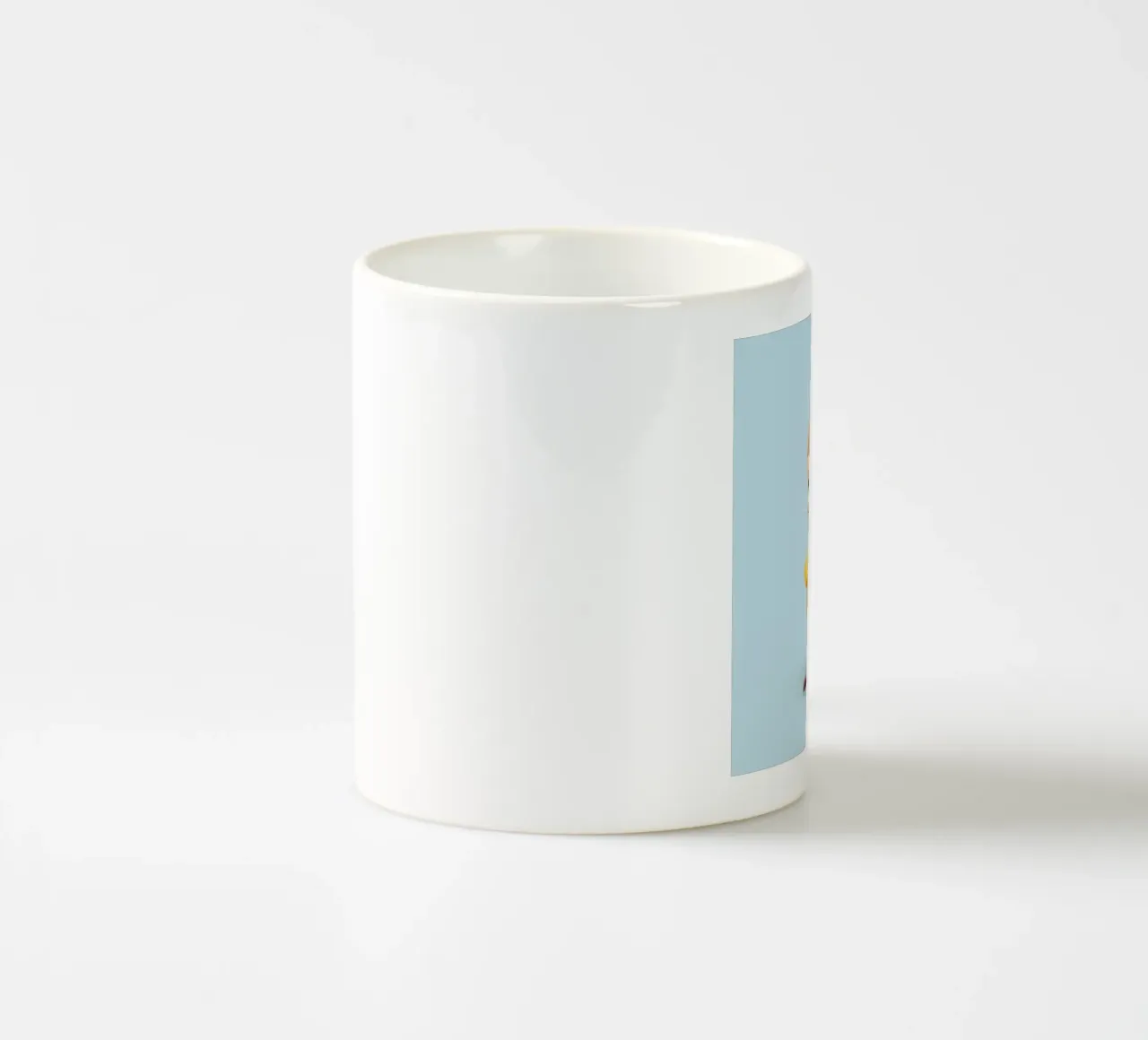 simpático ratón de estilo geométrico, con un trozo de queso taza de cerámica de namosh