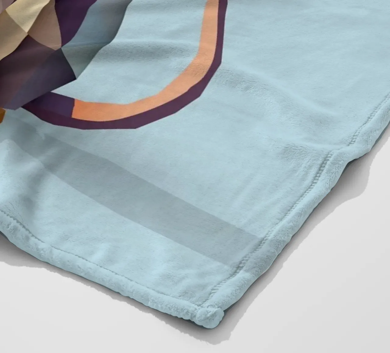 simpatico topo in stile geometrico, con un pezzo di formaggio coperta in pile da namosh