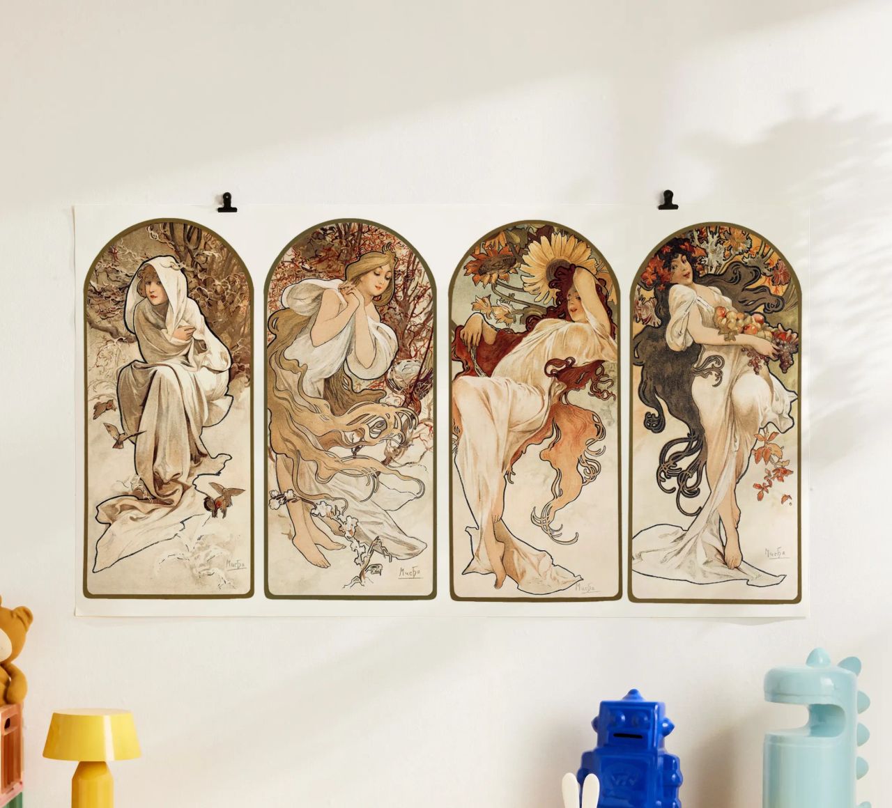 Alphonse Maria Mucha's The Seasons (1897). poster by Venus Art