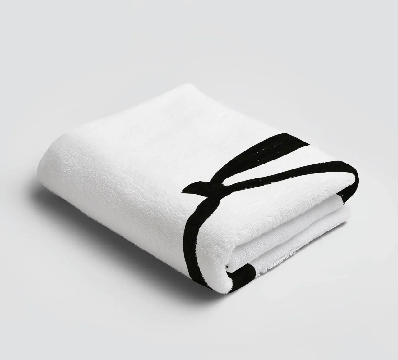 Limone dipinto a pennello in bianco e nero asciugamano da bagno da Katja Stehle Design