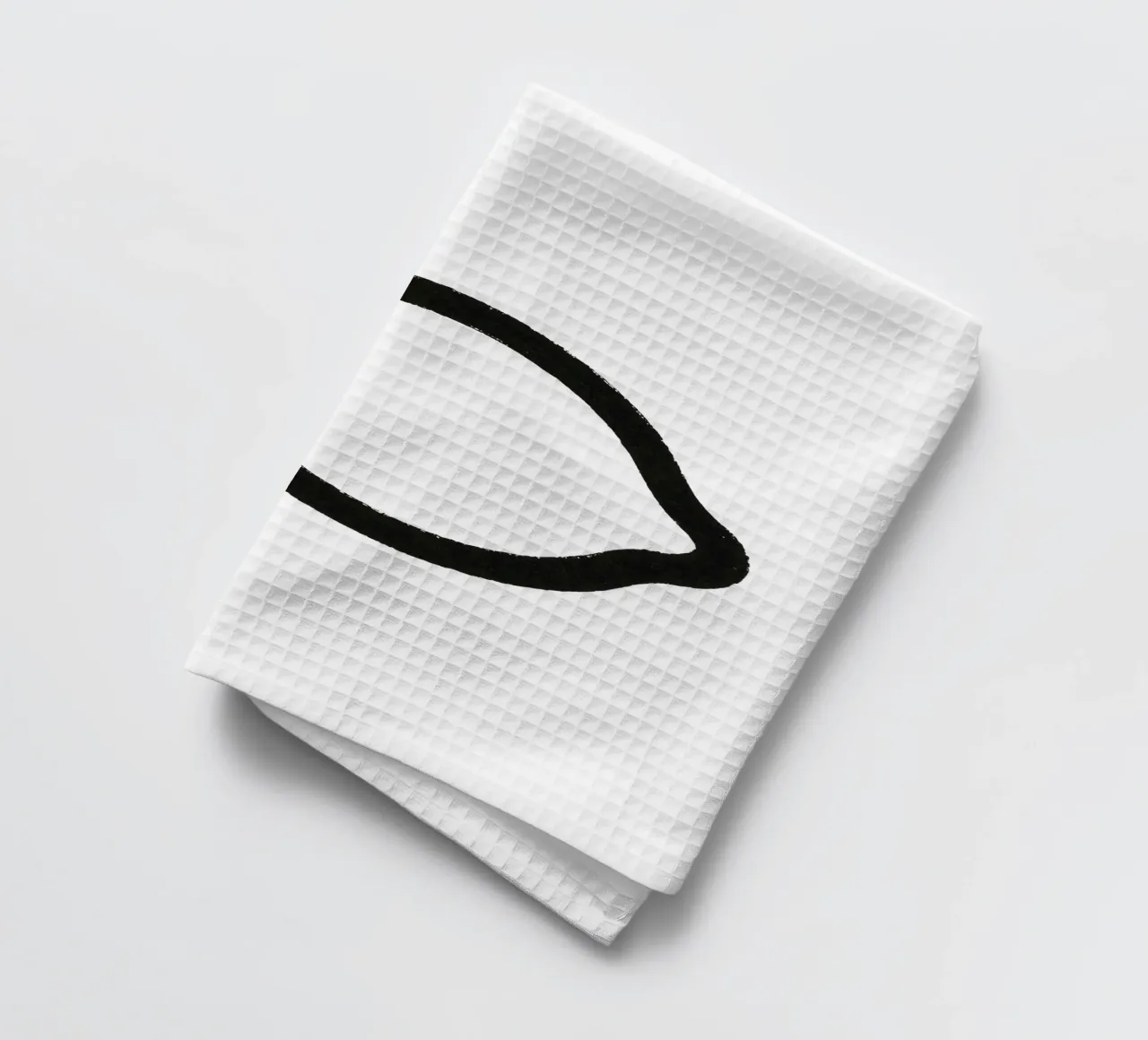 Zitrone gemalt Pinselstrich schwarz-weiß Geschirrtuch von Katja Stehle Design