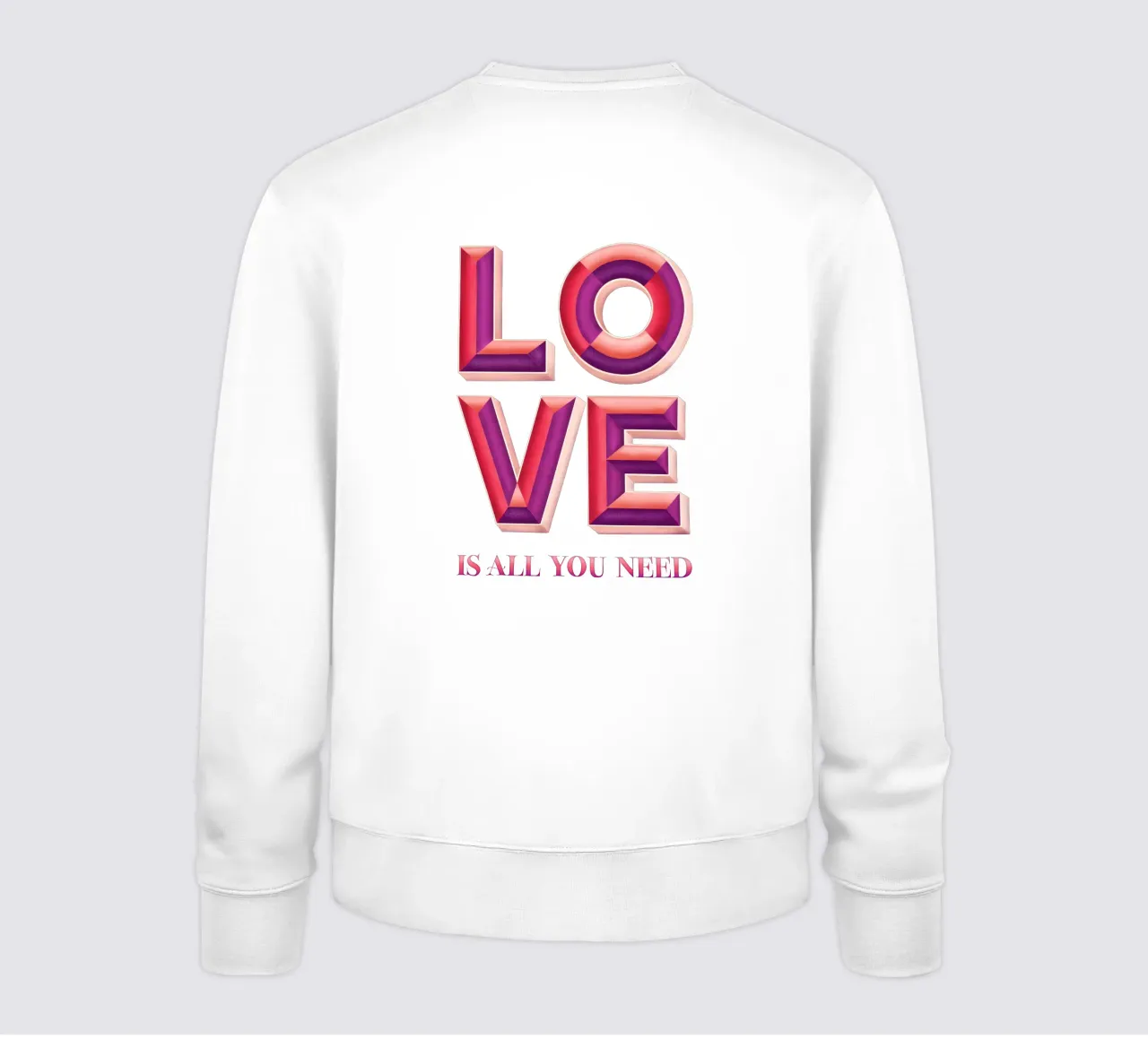 L'amore è tutto ciò che serve. Letteratura 3D a mano felpa da CalliLetters