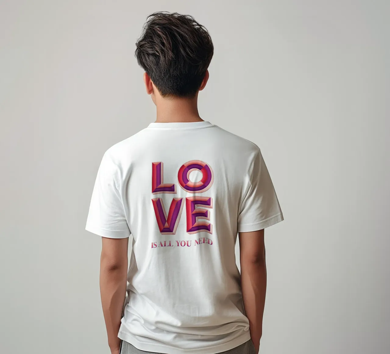 L'amore è tutto ciò che serve. Letteratura 3D a mano t-shirt da CalliLetters