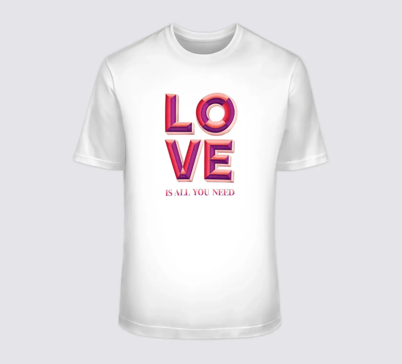 L'amore è tutto ciò che serve. Letteratura 3D a mano t-shirt da CalliLetters