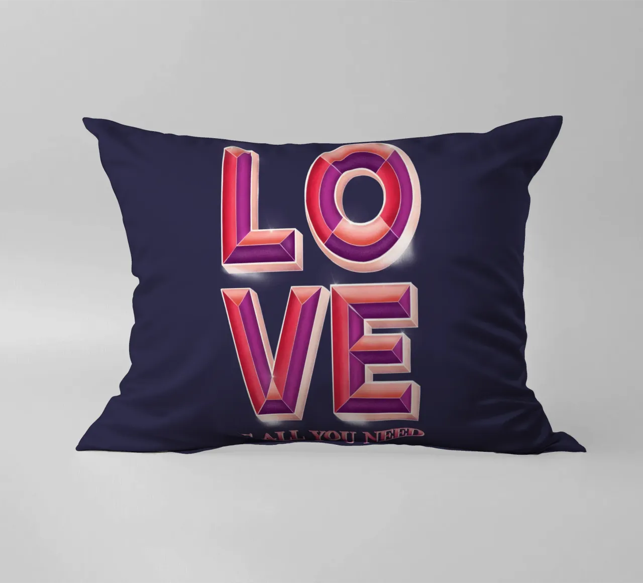L'amore è tutto ciò che serve. Letteratura 3D a mano cuscino da CalliLetters