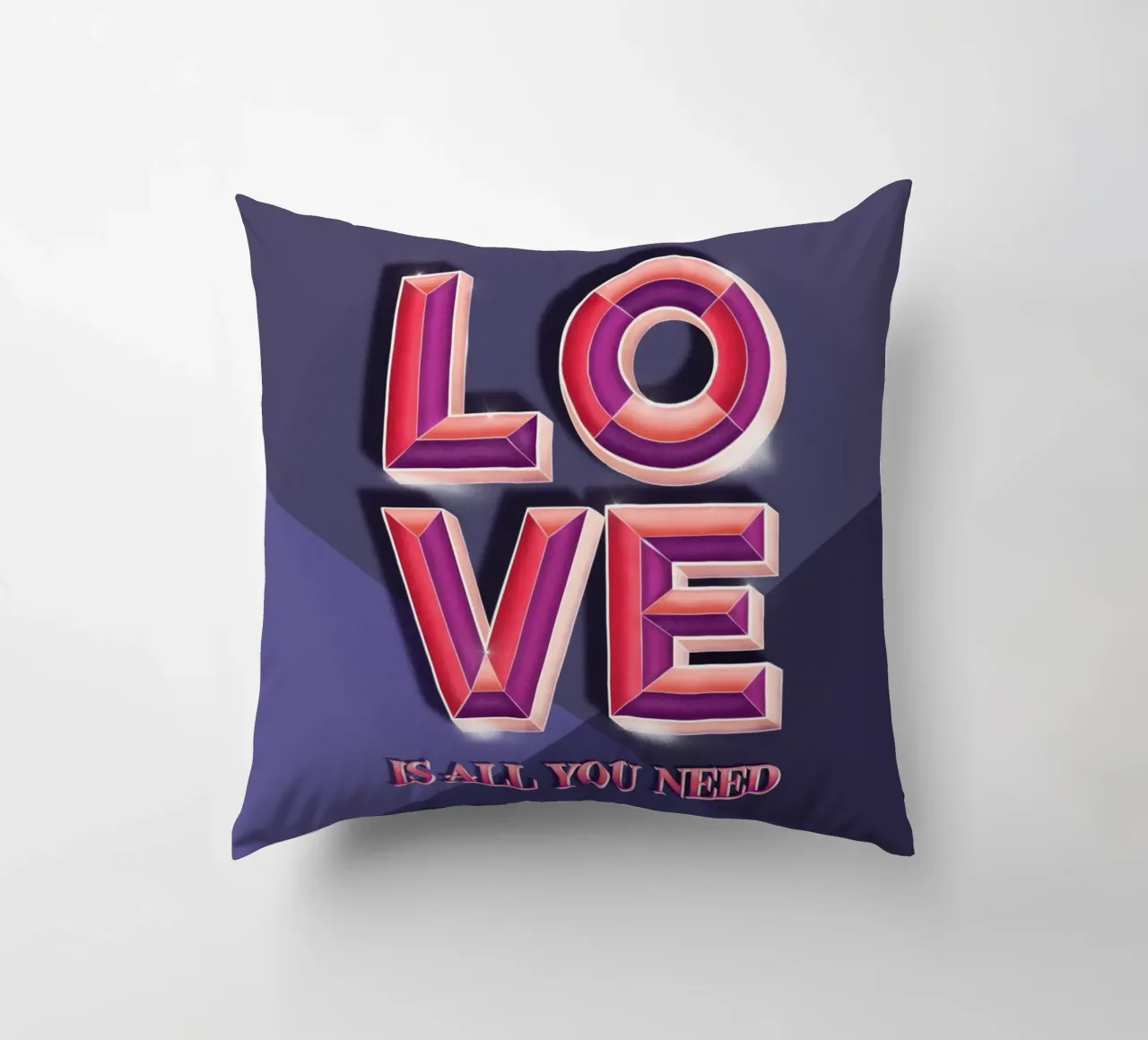 L'amore è tutto ciò che serve. Letteratura 3D a mano cuscino da CalliLetters