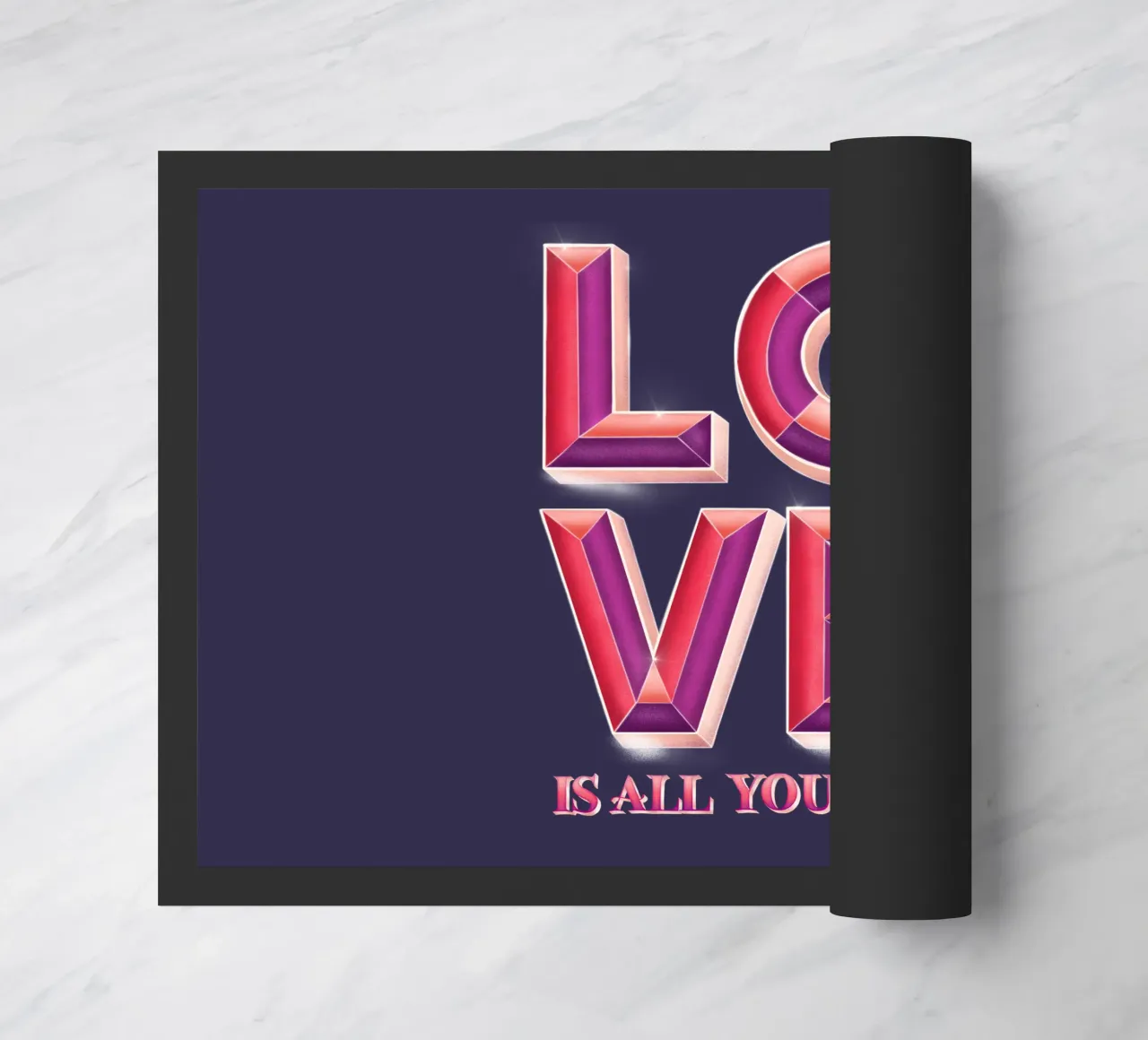 L'amore è tutto ciò che serve. Letteratura 3D a mano zerbino da CalliLetters