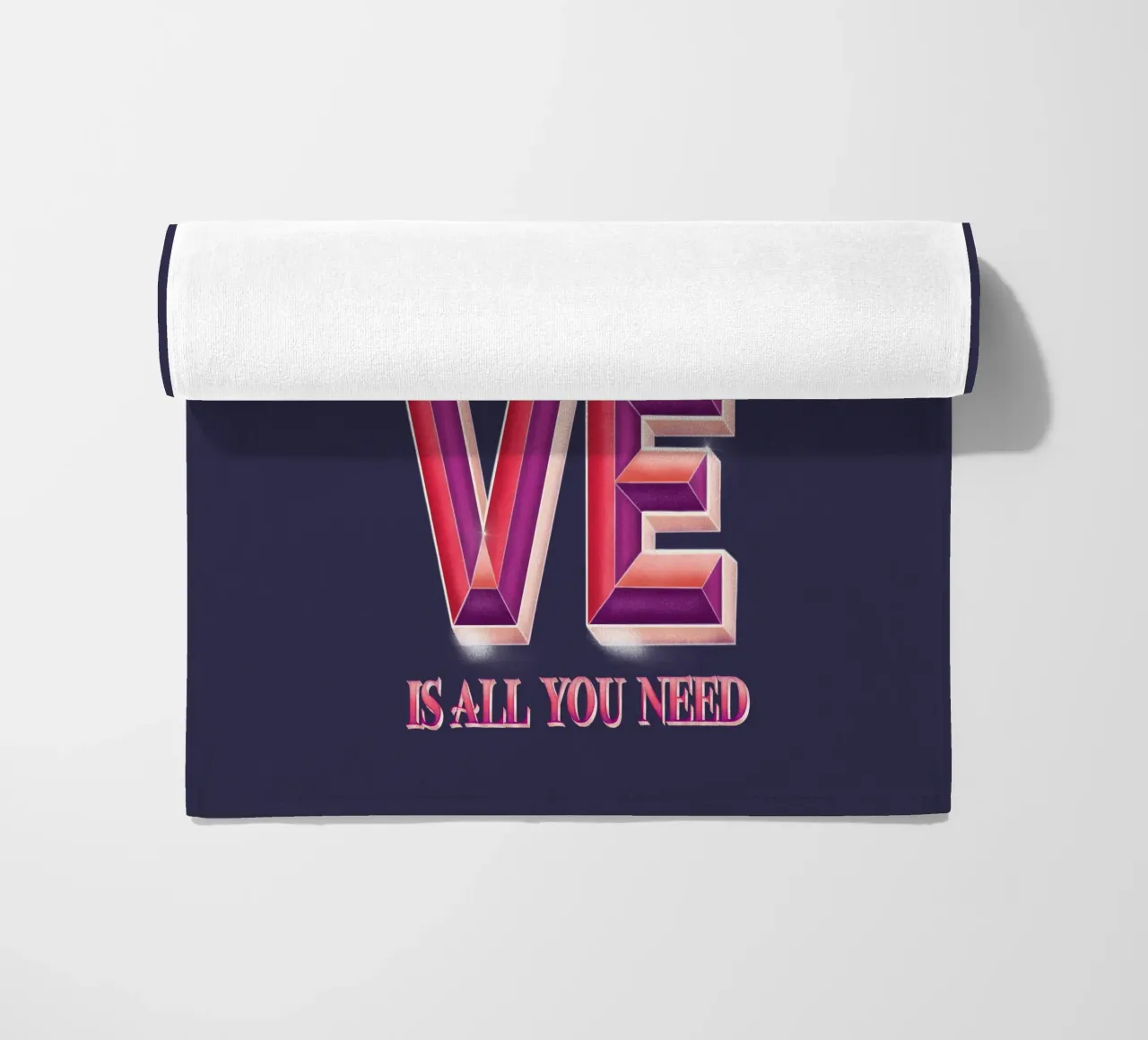 L'amore è tutto ciò che serve. Letteratura 3D a mano telo mare da CalliLetters