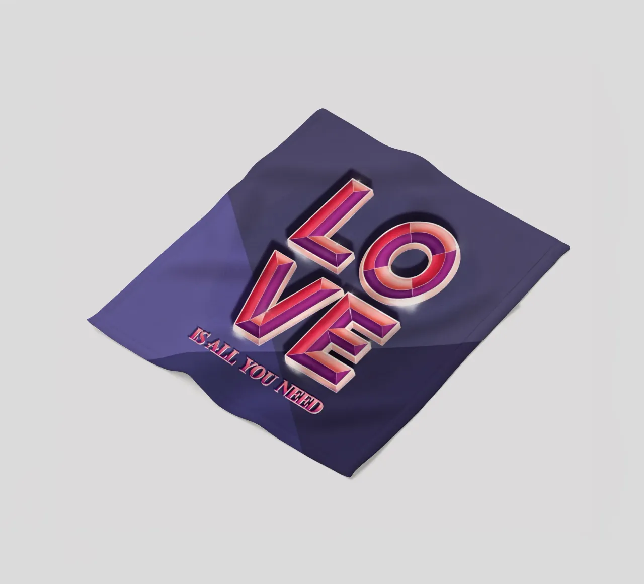 L'amore è tutto ciò che serve. Letteratura 3D a mano coperta in pile da CalliLetters