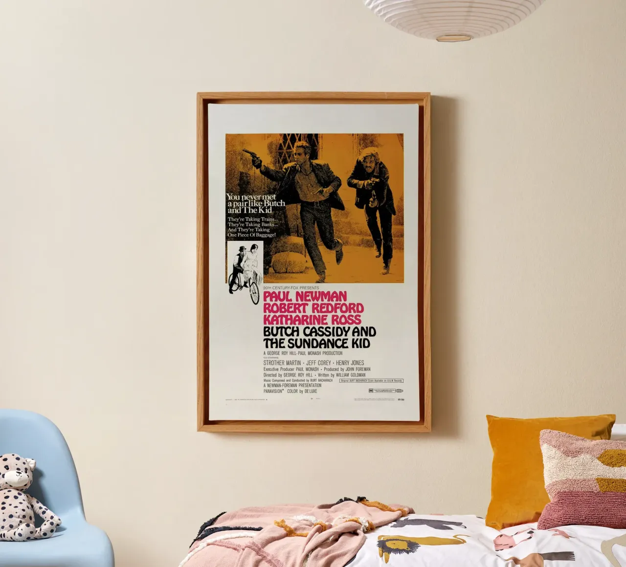 ‘Butch Cassidy and the Sundance Kid’ Retro Movie Poster canvas van Gallery Print and Art Limited