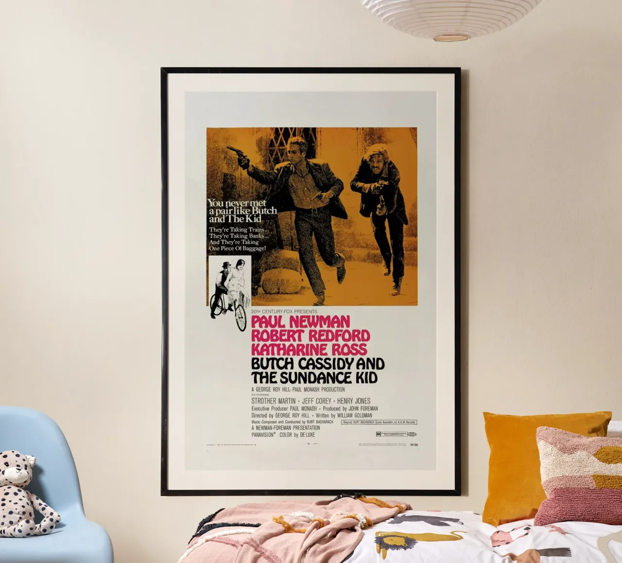 ‘Butch Cassidy and the Sundance Kid’ Retro Movie Poster carta hahnemühle da Gallery Print and Art Limited