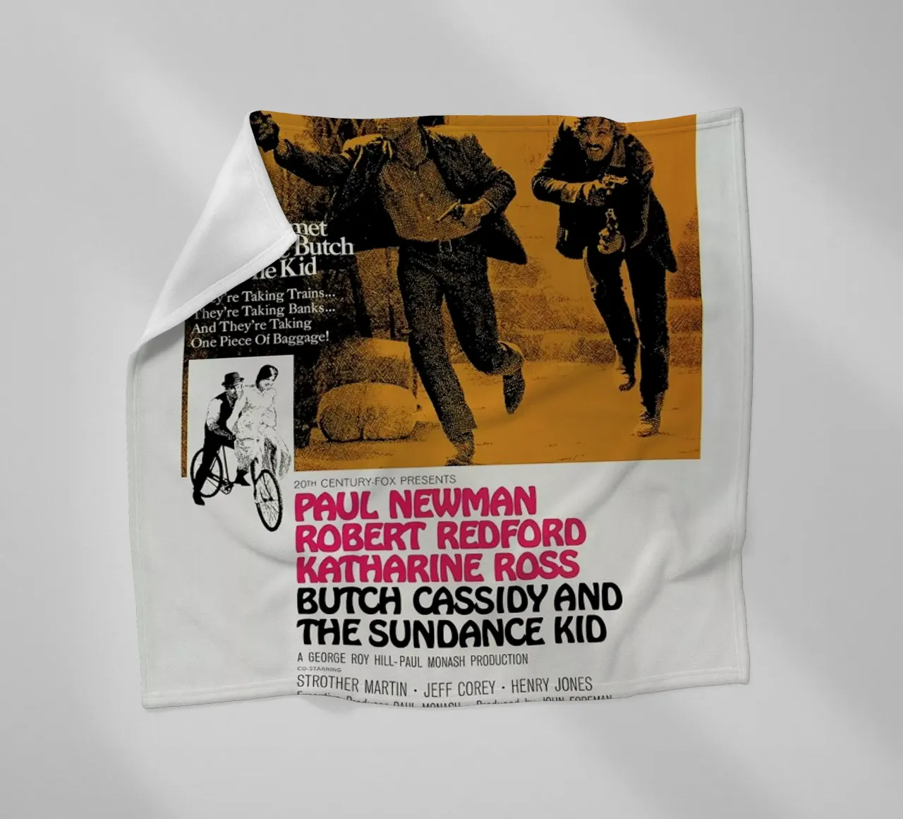 ‘Butch Cassidy and the Sundance Kid’ Retro Movie Poster coperta in pile da Gallery Print and Art Limited