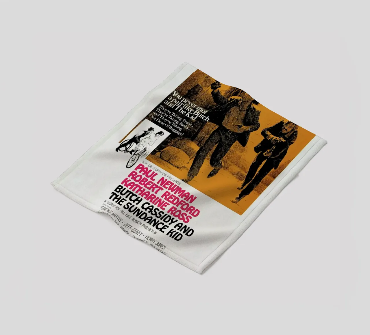 ‘Butch Cassidy and the Sundance Kid’ Retro Movie Poster coperta in pile da Gallery Print and Art Limited