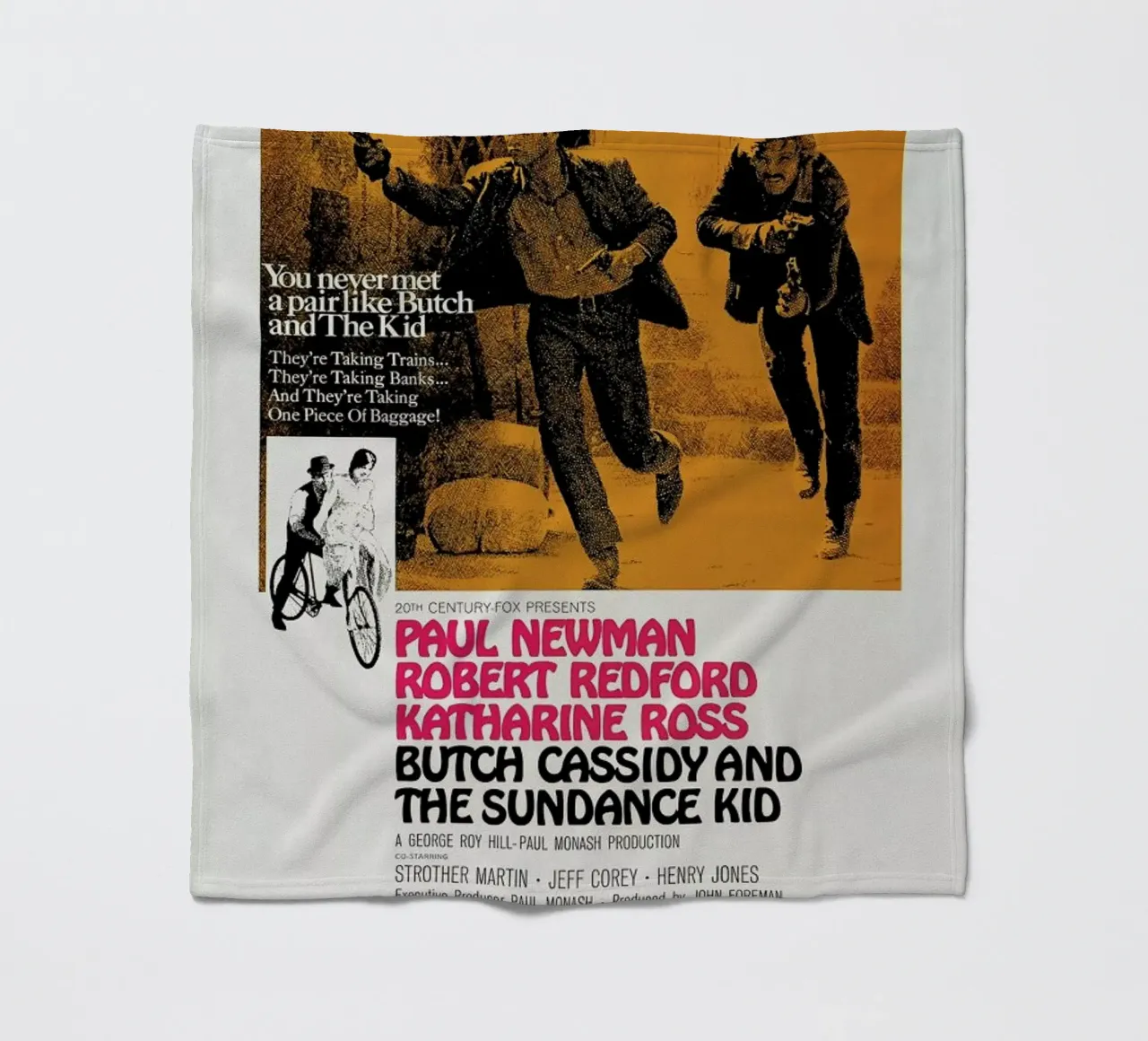 ‘Butch Cassidy and the Sundance Kid’ Retro Movie Poster coperta in pile da Gallery Print and Art Limited