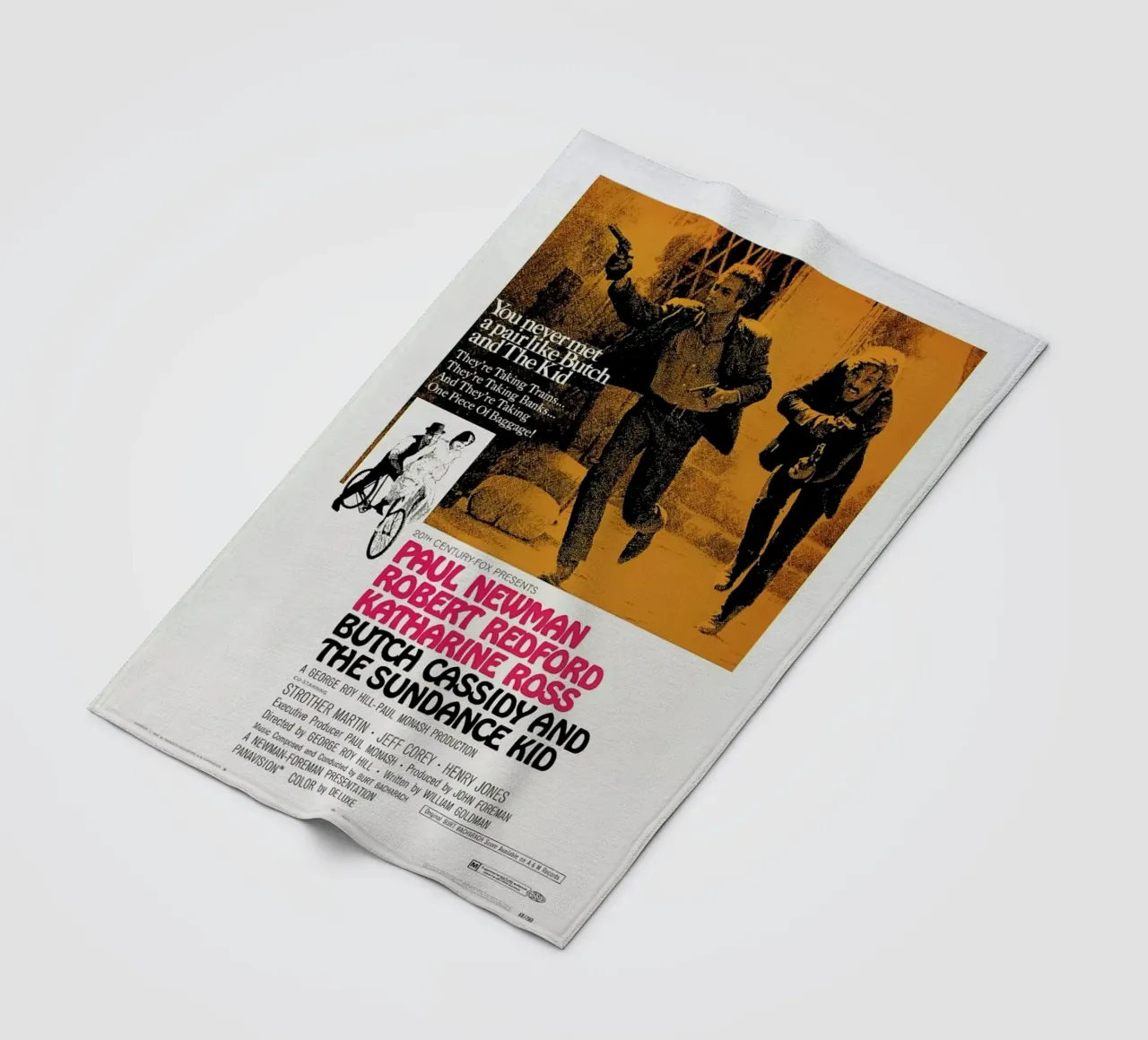 ‘Butch Cassidy and the Sundance Kid’ Retro Movie Poster coperta in pile da Gallery Print and Art Limited