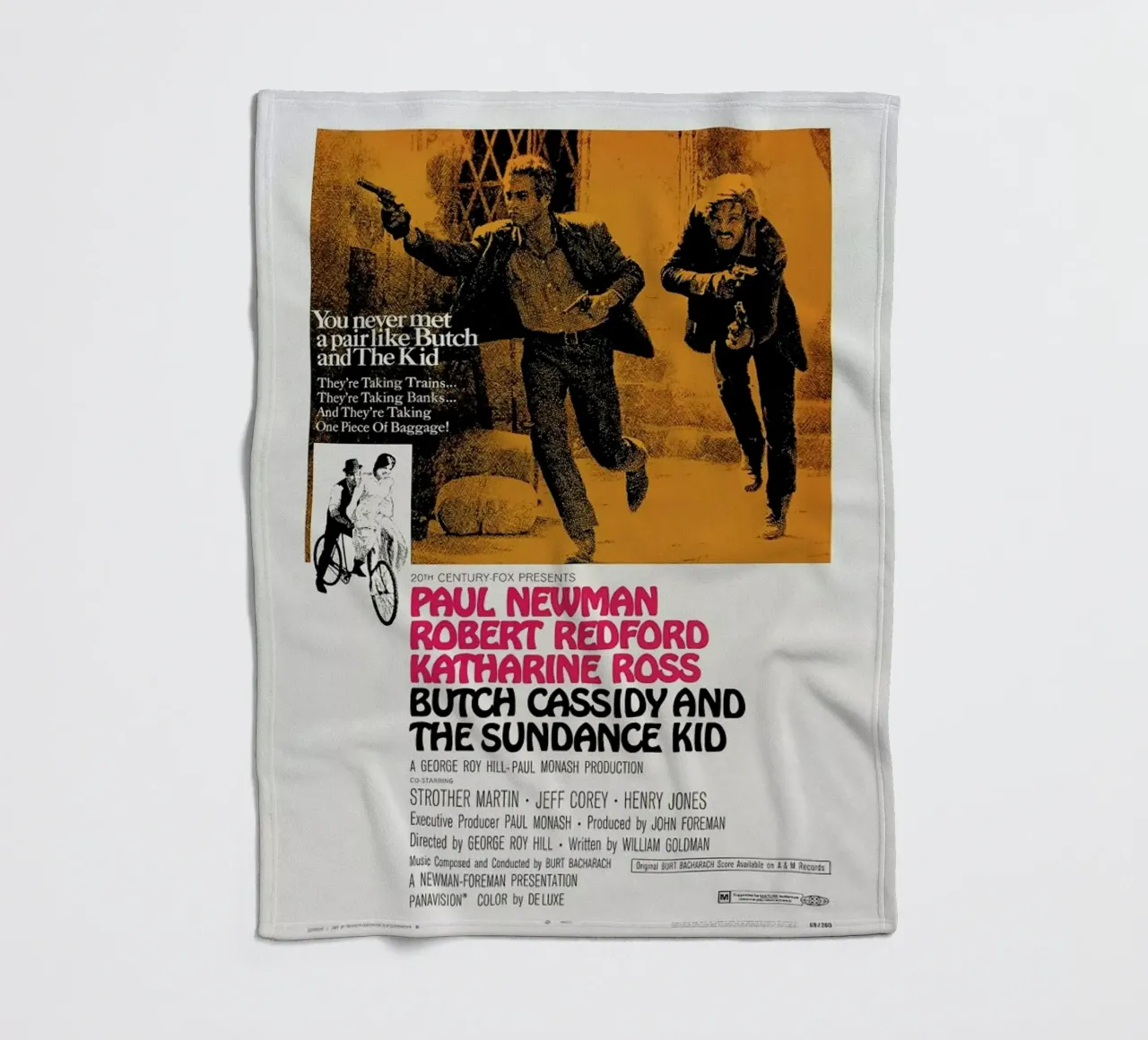 ‘Butch Cassidy and the Sundance Kid’ Retro Movie Poster coperta in pile da Gallery Print and Art Limited