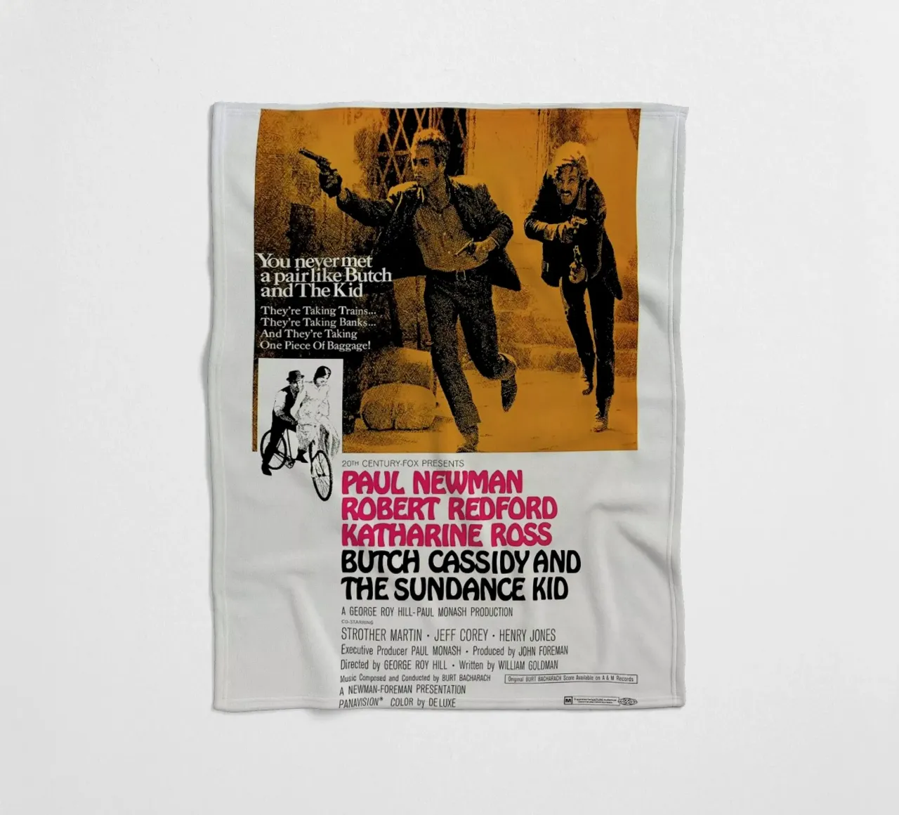 ‘Butch Cassidy and the Sundance Kid’ Retro Movie Poster coperta in pile da Gallery Print and Art Limited