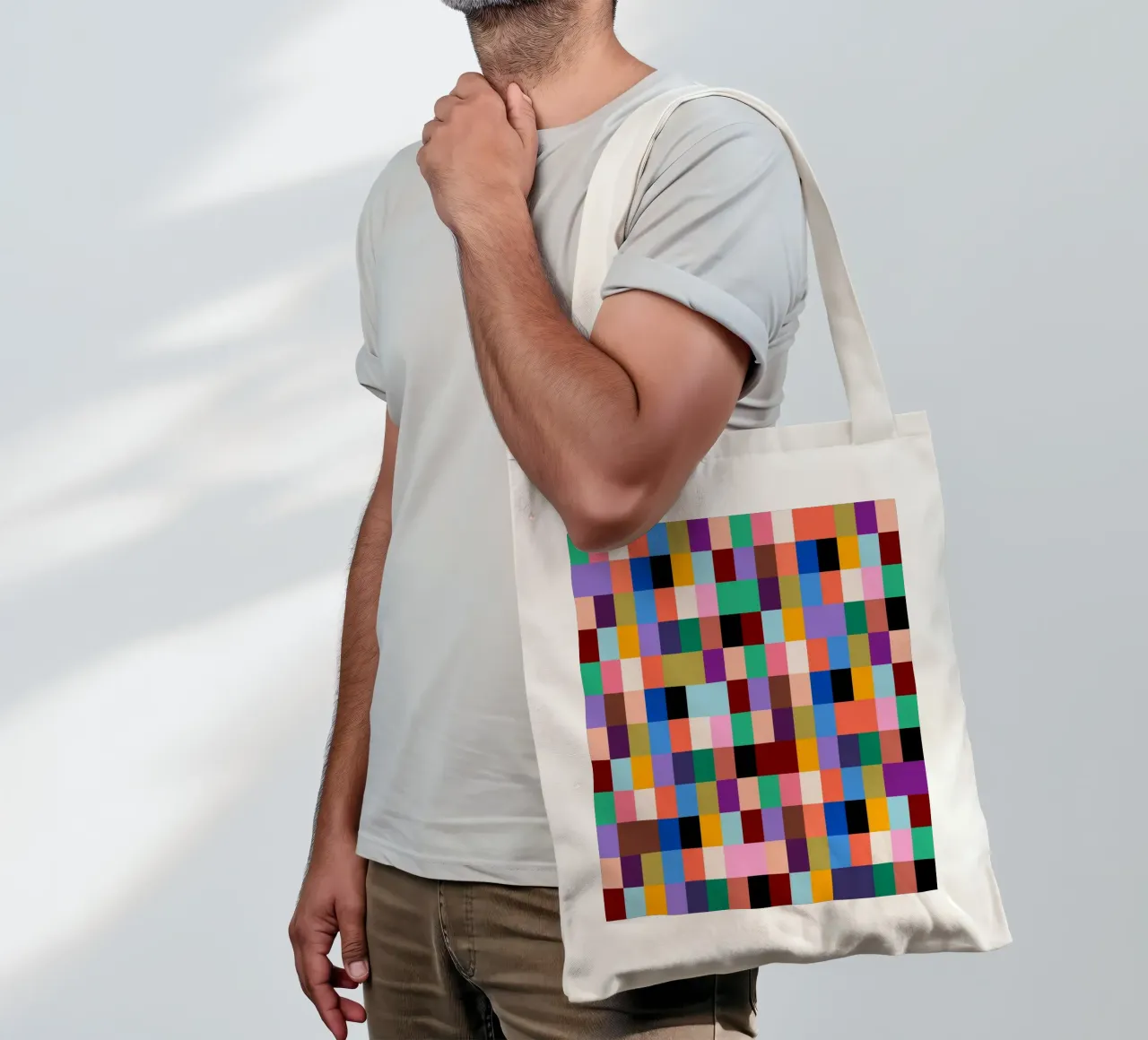 Chromatic Mosaic borsa in juta da susanapaz