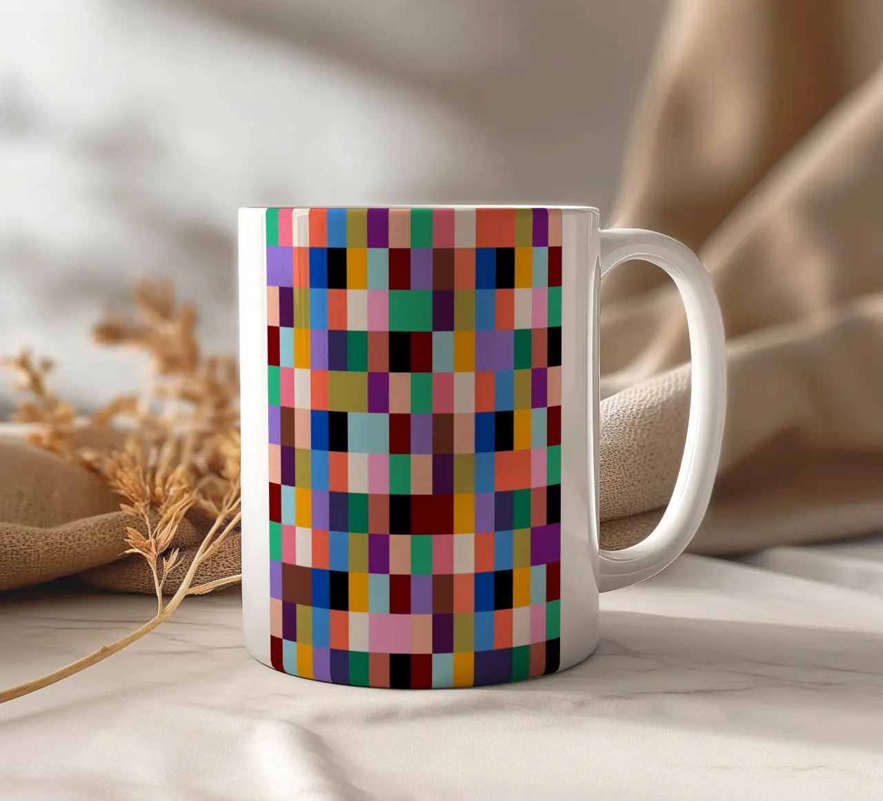 Chromatic Mosaic Keramik Tasse von susanapaz