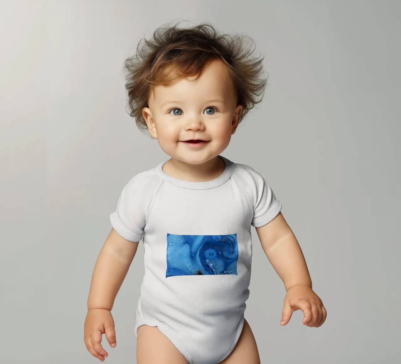 Blu body neonato maniche corte da Massimo Frascogna