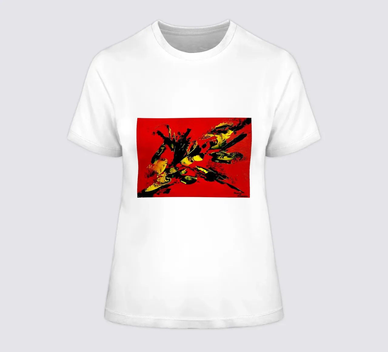 MESSAGE FROM THE HEART 1. t-shirt da donna da Thierry Vobmann Abstract painting