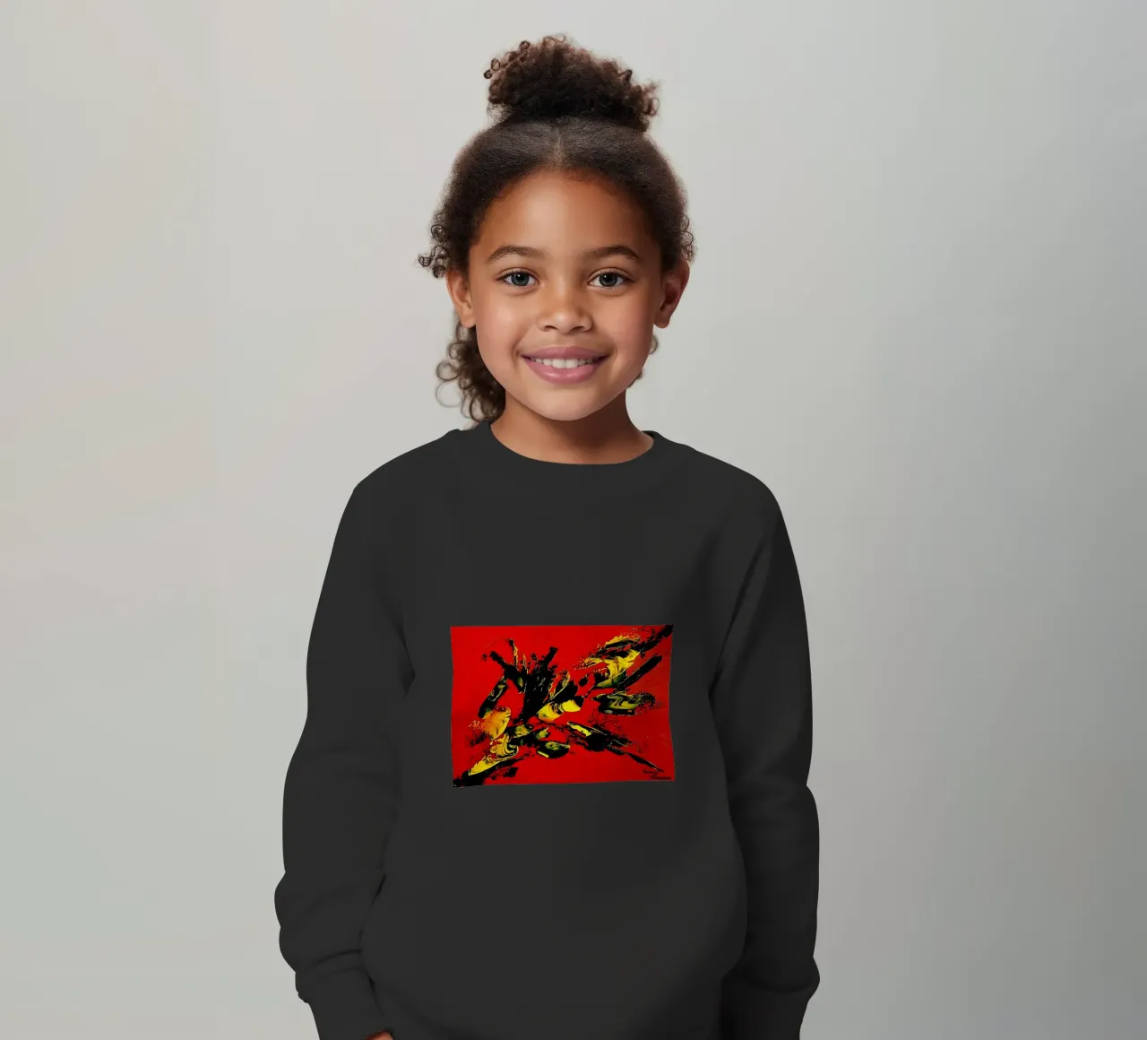 MESSAGE FROM THE HEART 1. felpa bambino da Thierry Vobmann Abstract painting