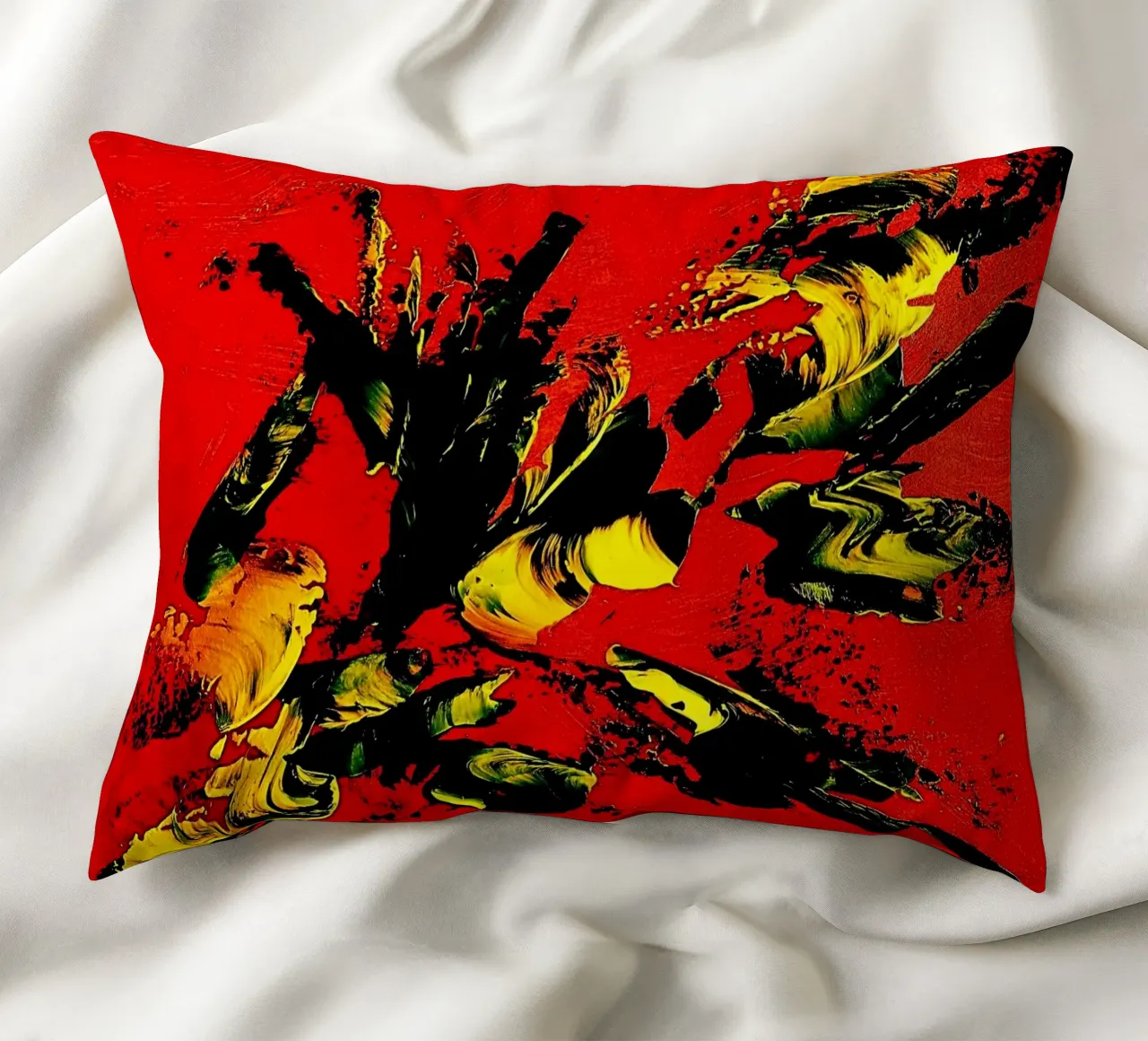 MESSAGE FROM THE HEART 1. cuscino da Thierry Vobmann Abstract painting