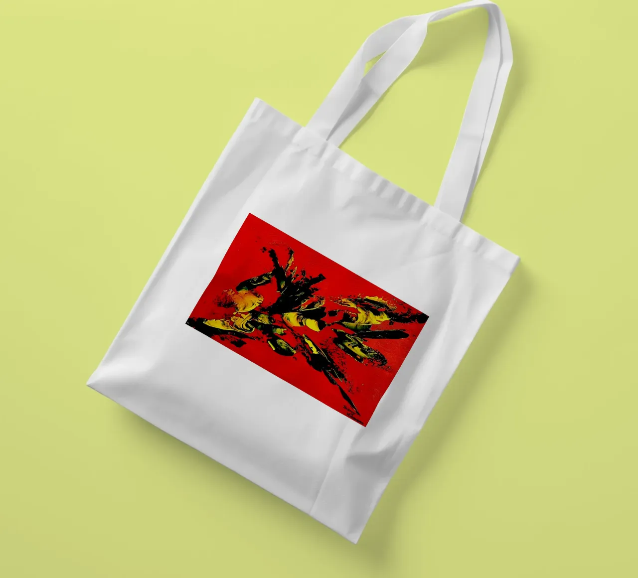 MESSAGE FROM THE HEART 1. borsa in juta da Thierry Vobmann Abstract painting