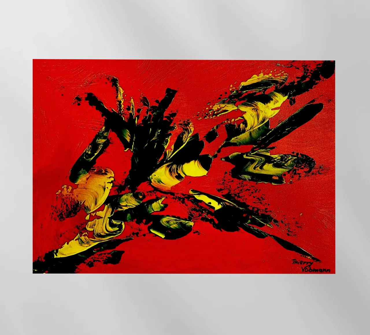 MESSAGE FROM THE HEART 1. Backlit Folie von Thierry Vobmann Abstract painting