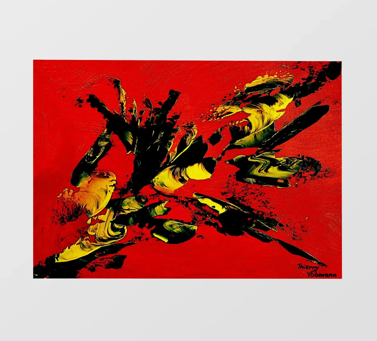 MESSAGE FROM THE HEART 1. Backlit Folie von Thierry Vobmann Abstract painting