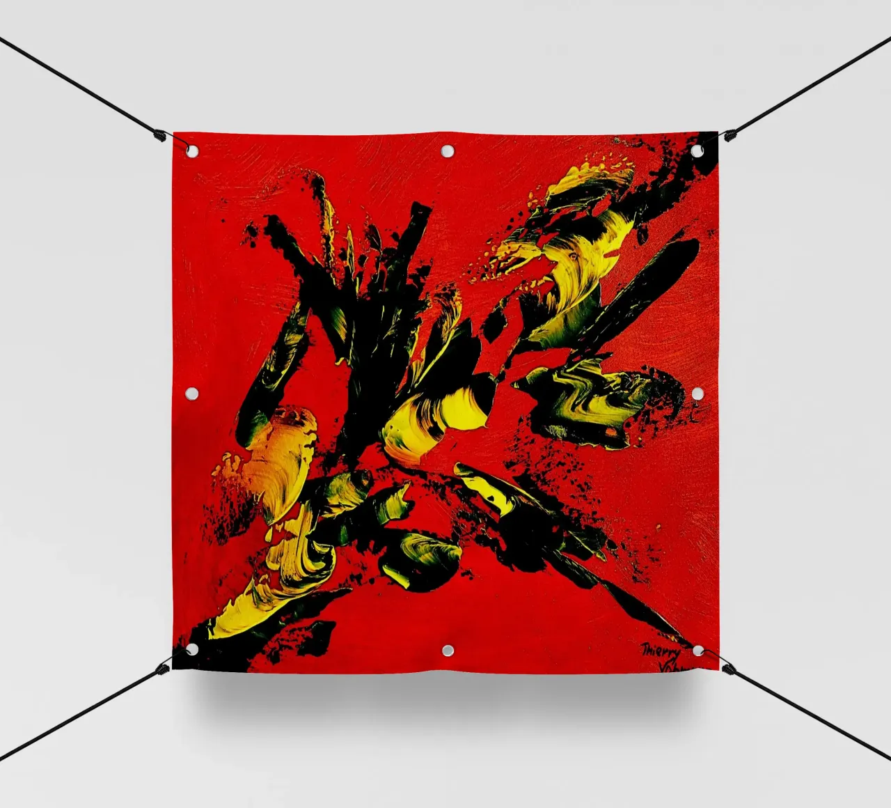 MESSAGE FROM THE HEART 1. telo in pvc da Thierry Vobmann Abstract painting