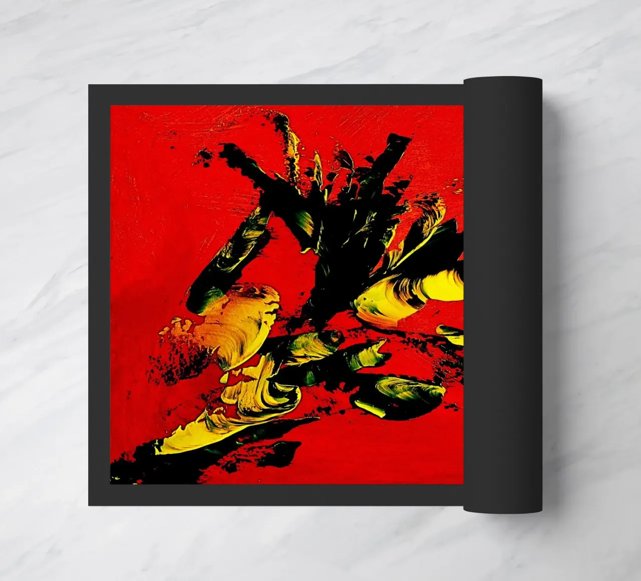 MESSAGE FROM THE HEART 1. paillasson de Thierry Vobmann Abstract painting